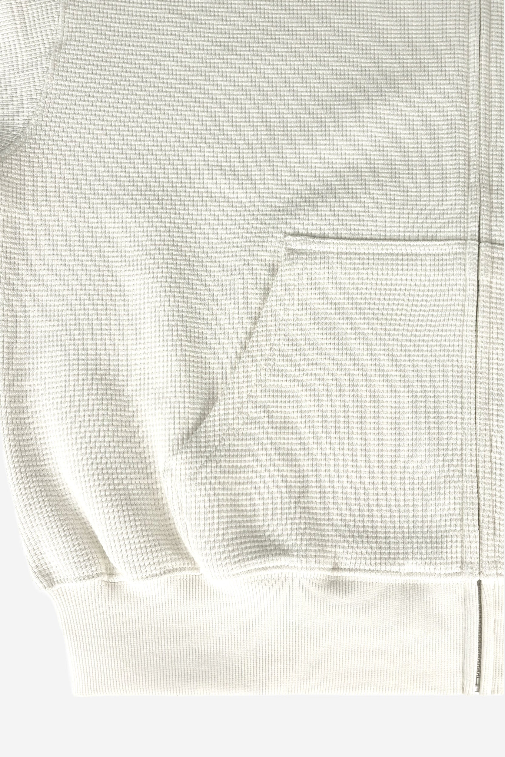 LEGACY WAFFLE ZIP HOODIE CREAM