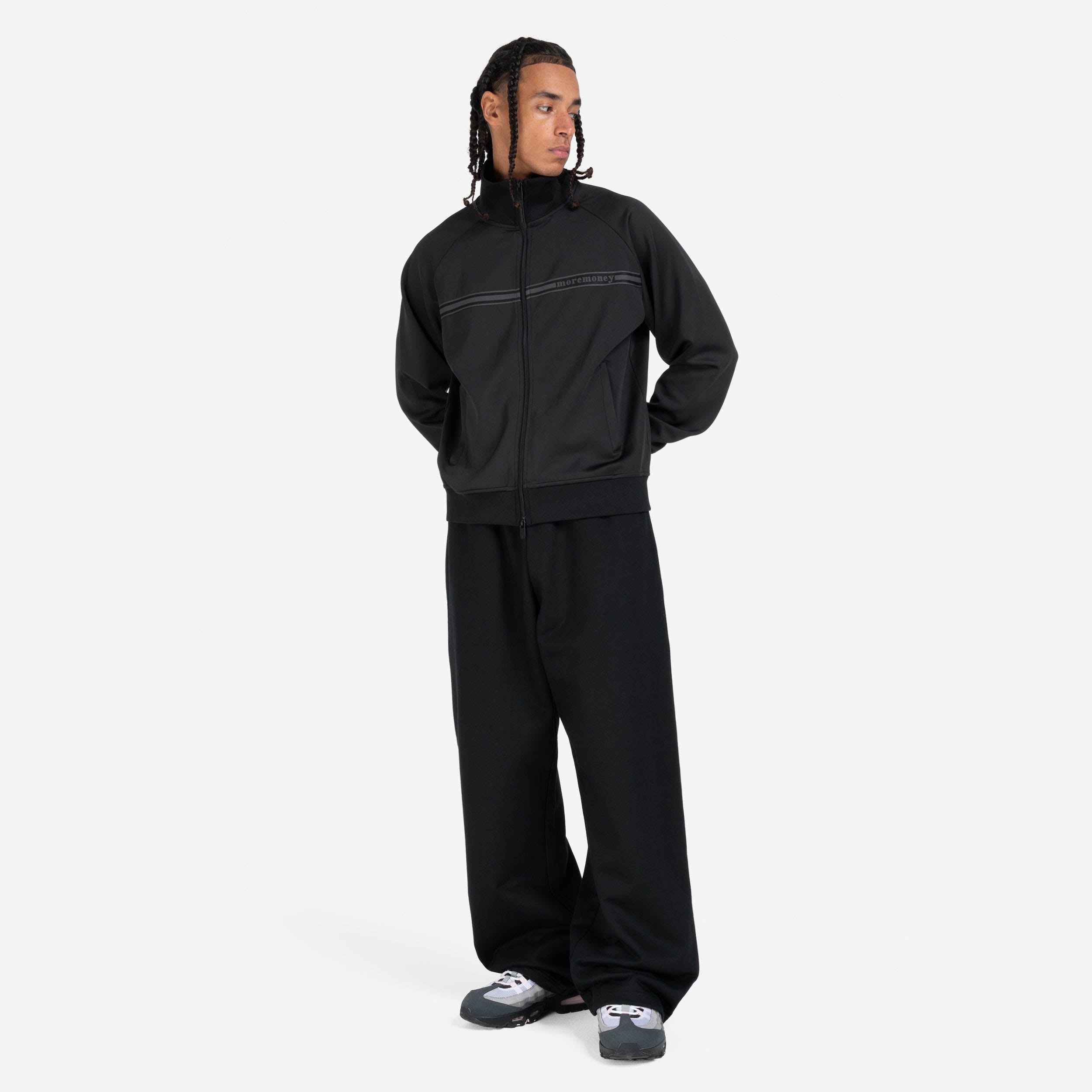 OPEN LEG JOGGER BLACK