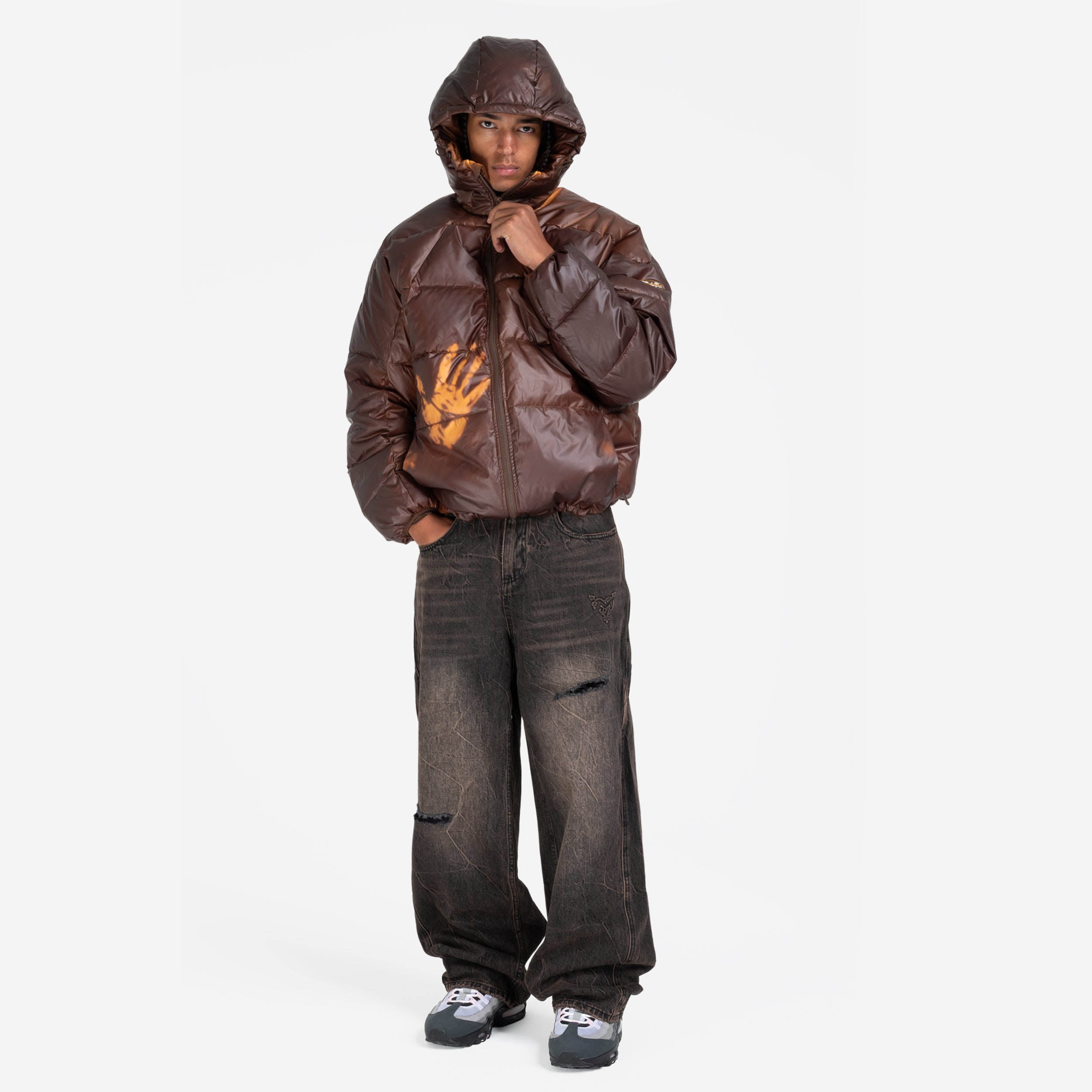 HEAT REACTIVE BIG PUFFA JACKET BROWN