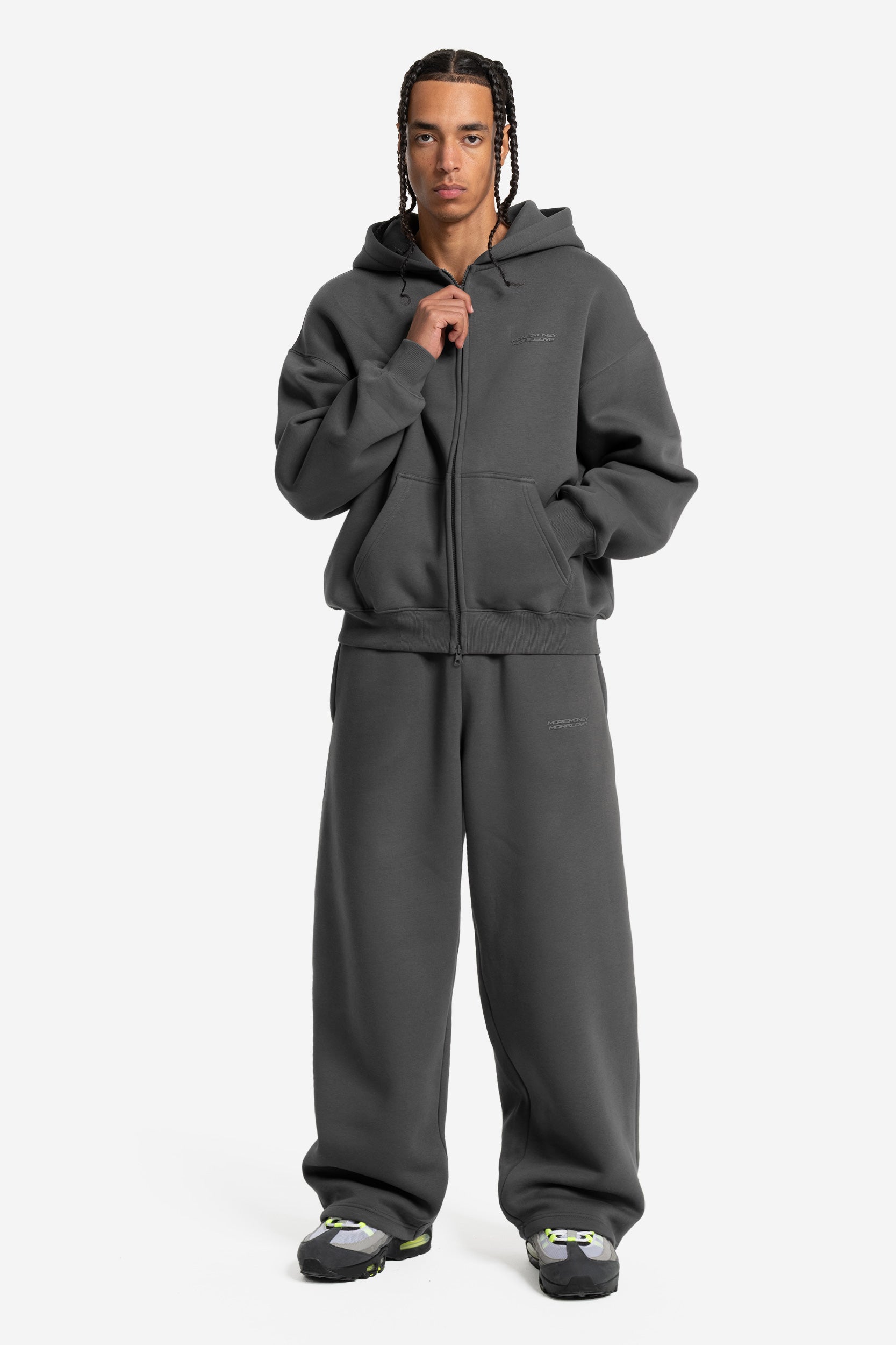 CLOUDS ZIP DARK GREY + CLOUDS JOGGER DARK GREY