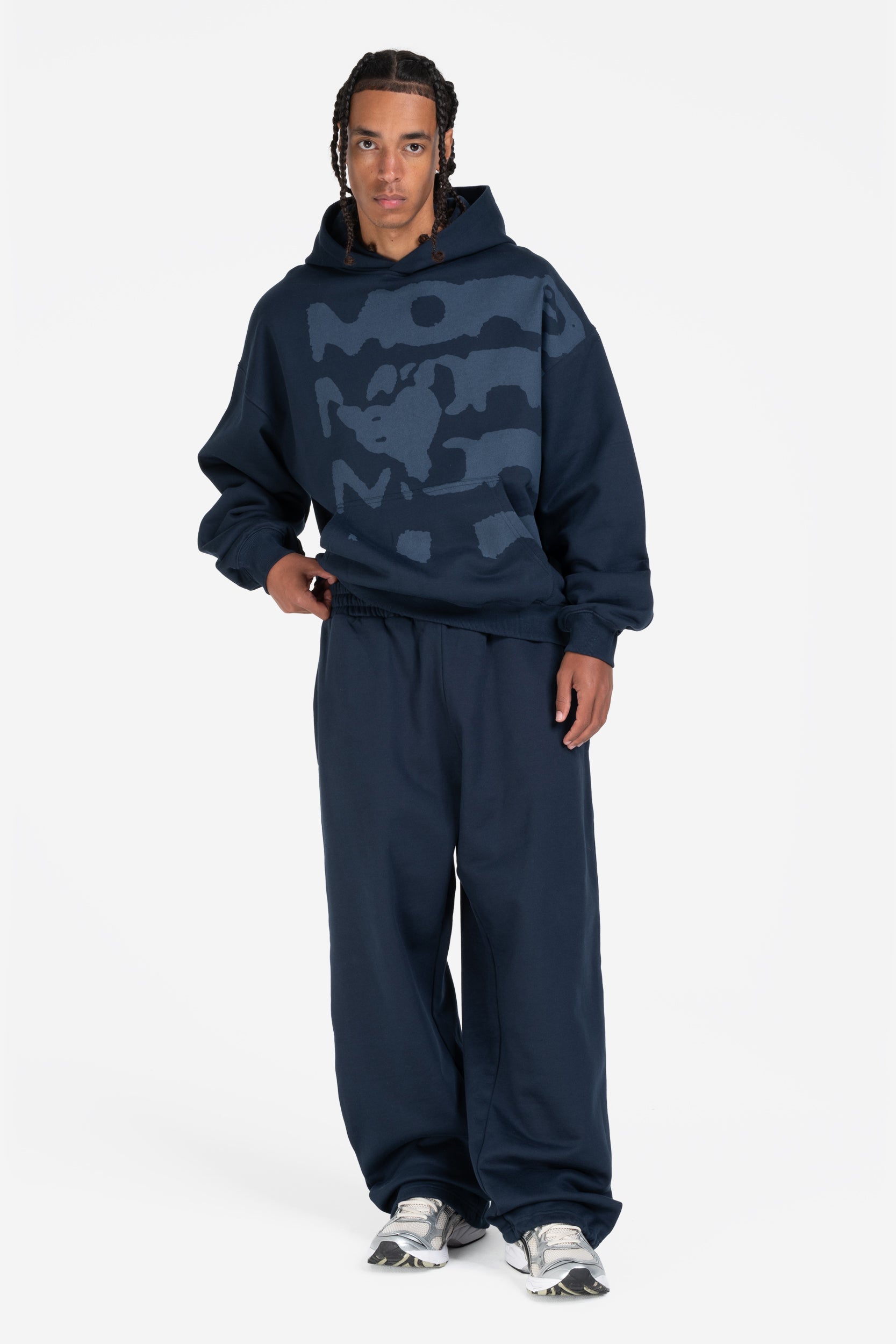 RADIANT CASH HOODIE NAVY + OPEN LEG JOGGER NAVY