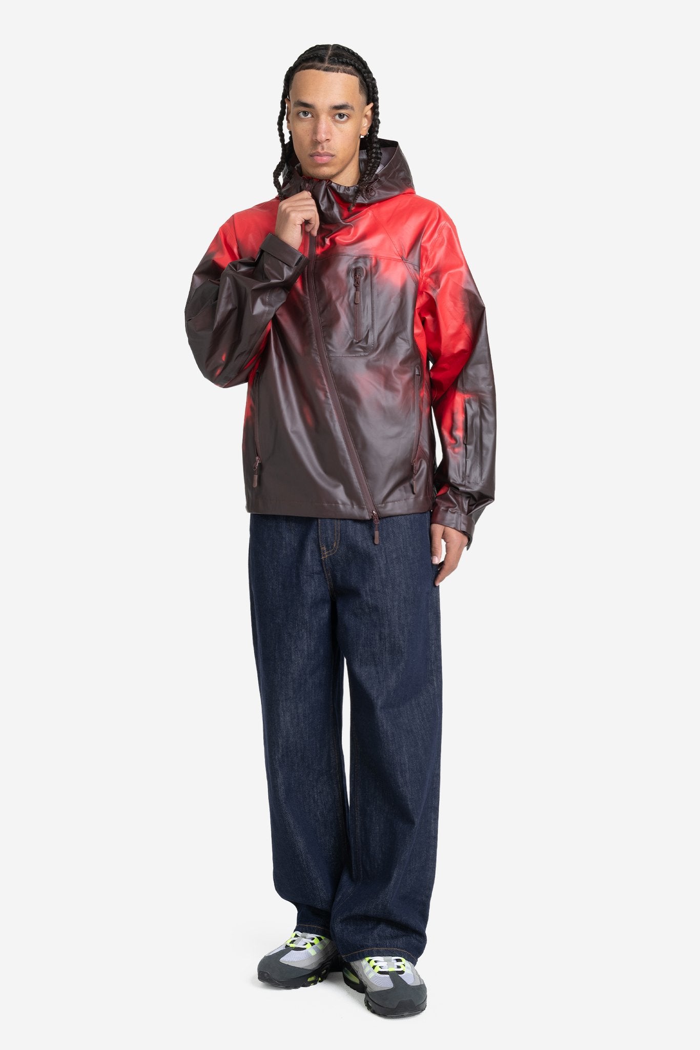 WATERPROOF THERMAL SHELL JACKET INFRARED + RAW BASE DENIM