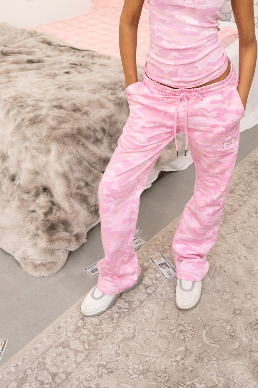 CAMO GIRLS JOGGER PINK
