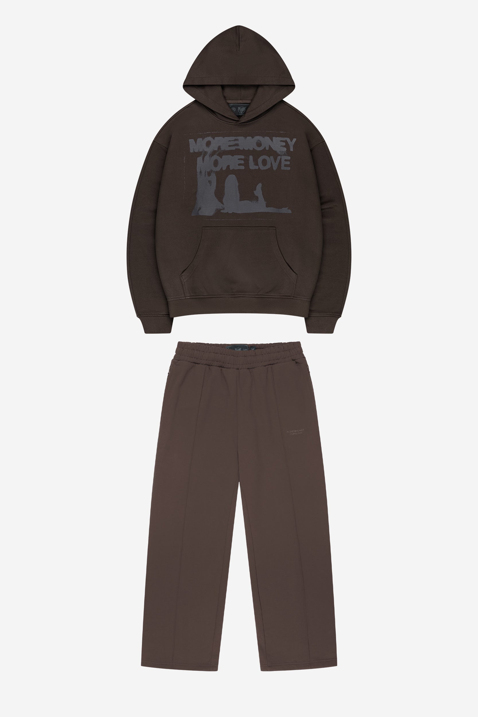 WET DREAM HOODIE DARK BROWN + BASE JOGGER DARK BROWN