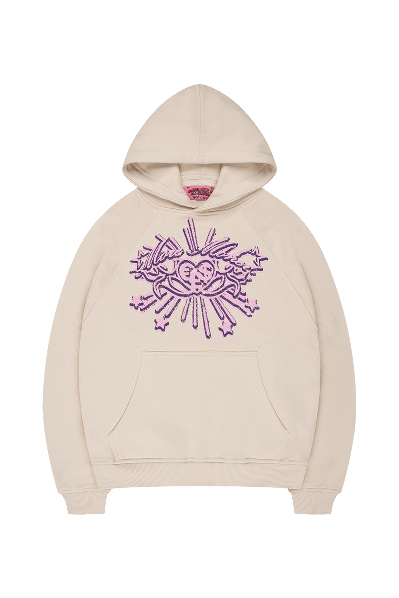 HONEY STARS HOODIE CREME