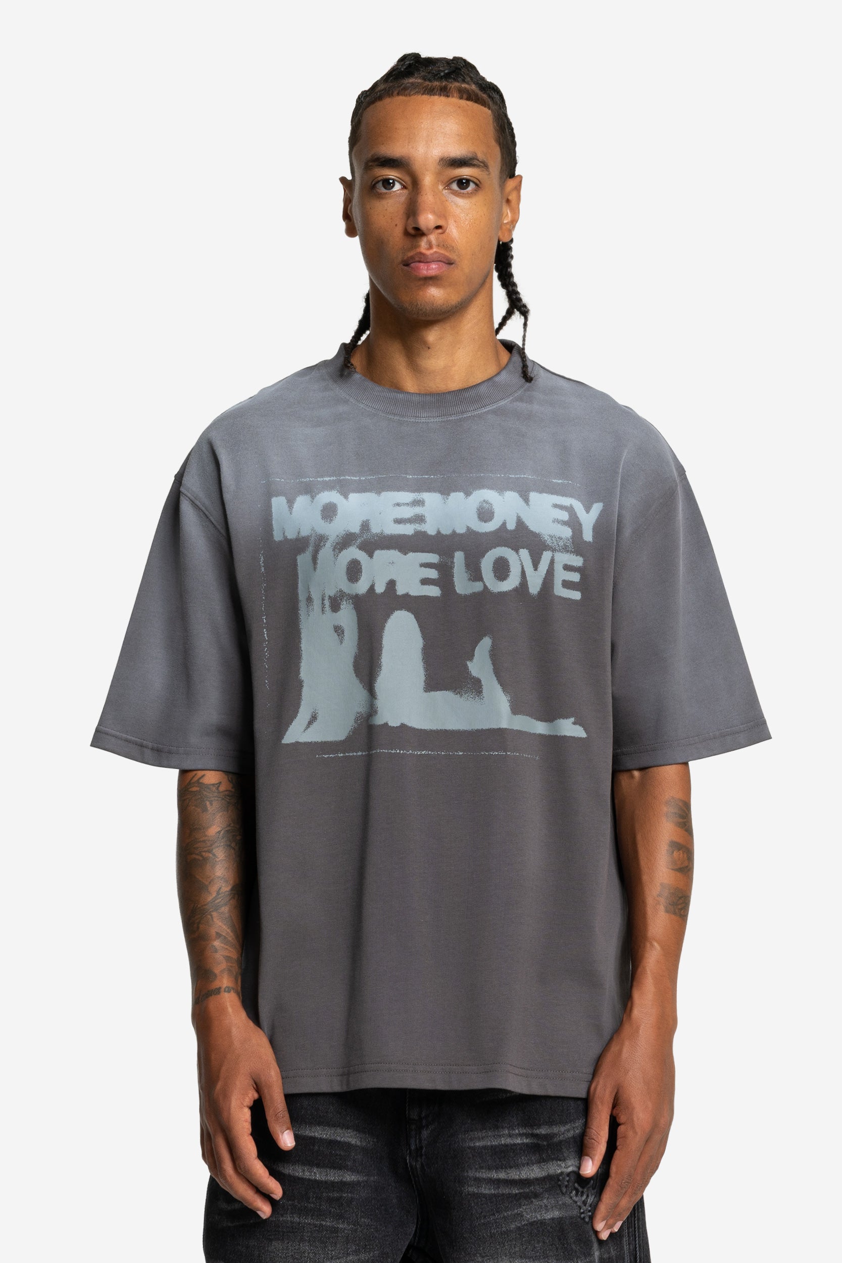 WET DREAM TEE DARK GREY WASHED