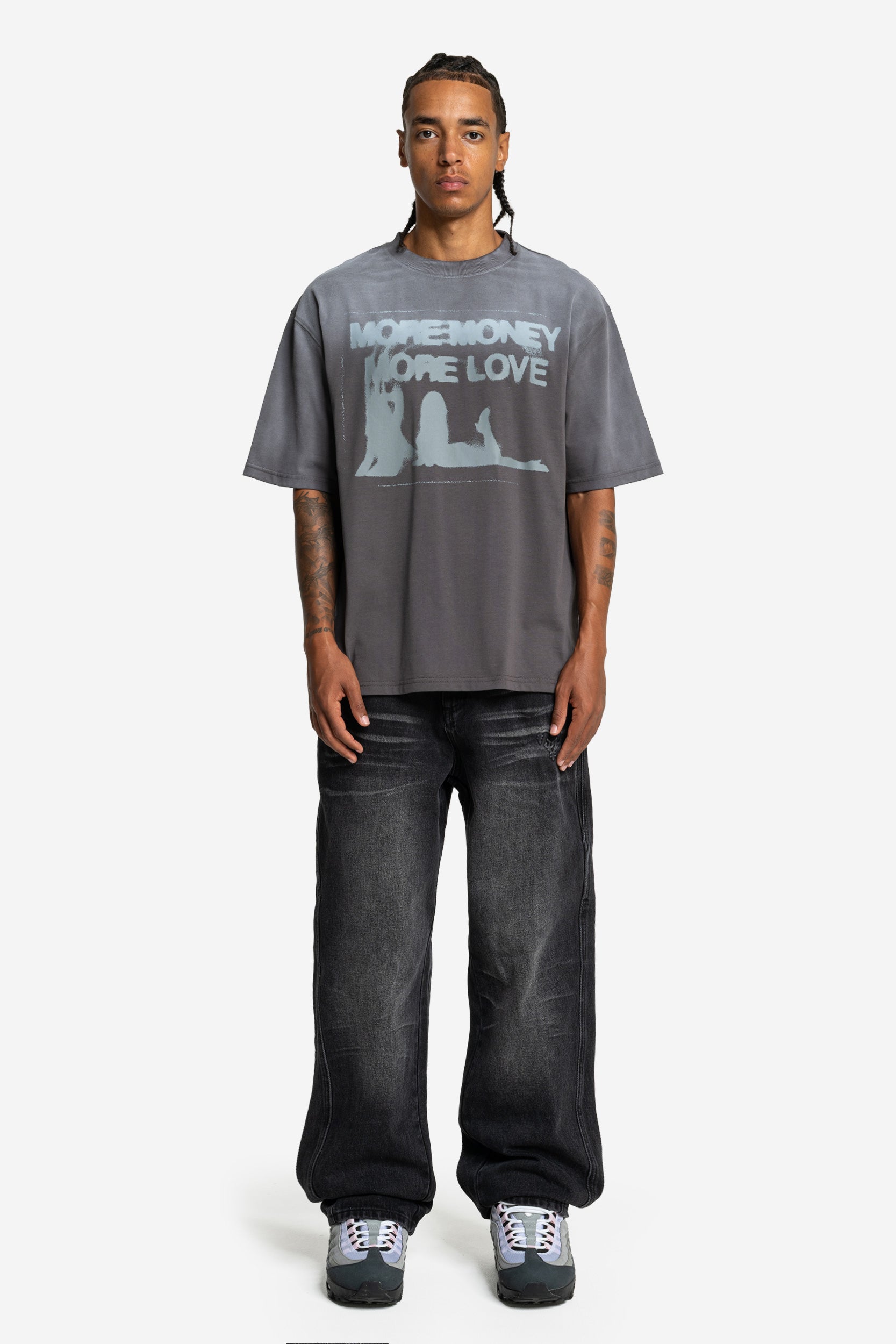 WET DREAM TEE DARK GREY WASHED