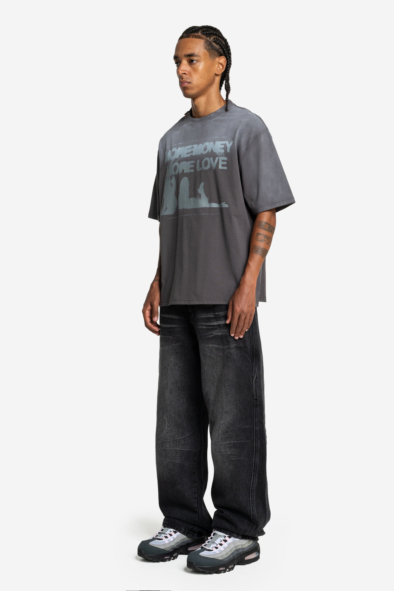 WET DREAM TEE DARK GREY WASHED