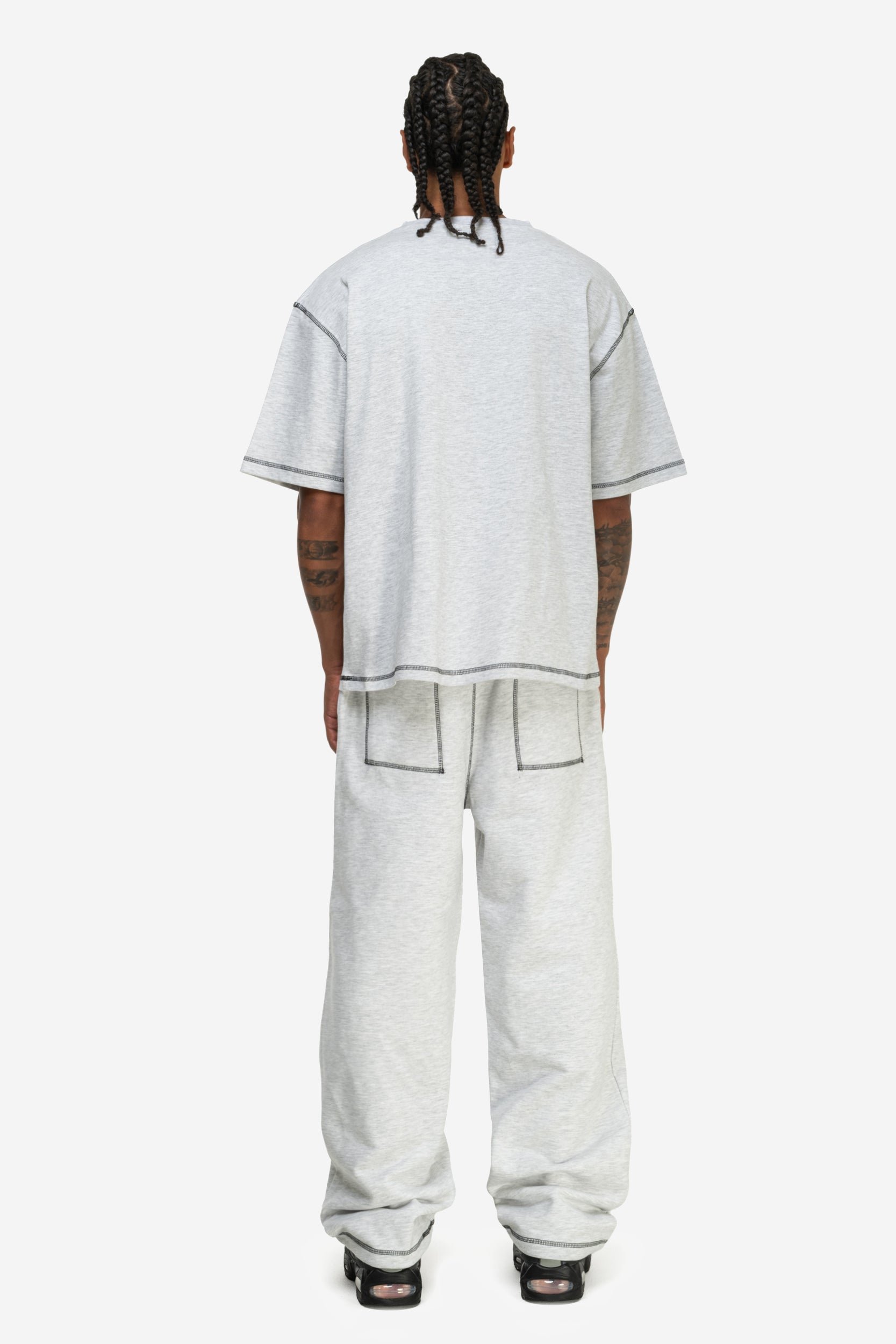 FLATLOCK BASE TEE GREY MELANGE