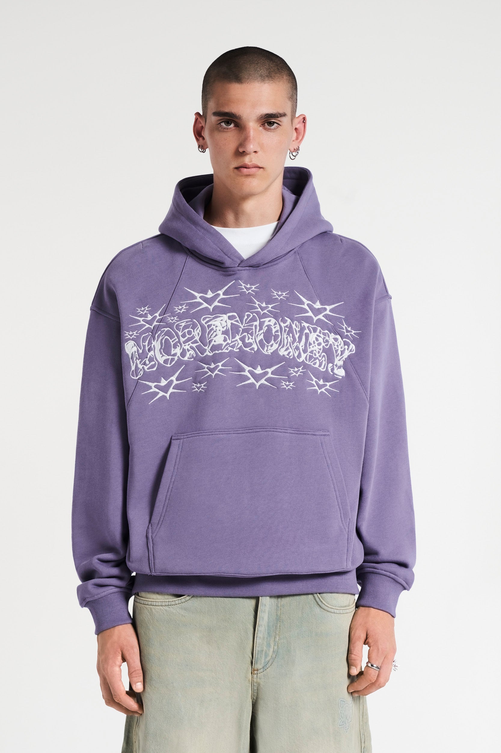 REVERSI GRAPHIC HOODIE MULLED GRAPE PURPLE