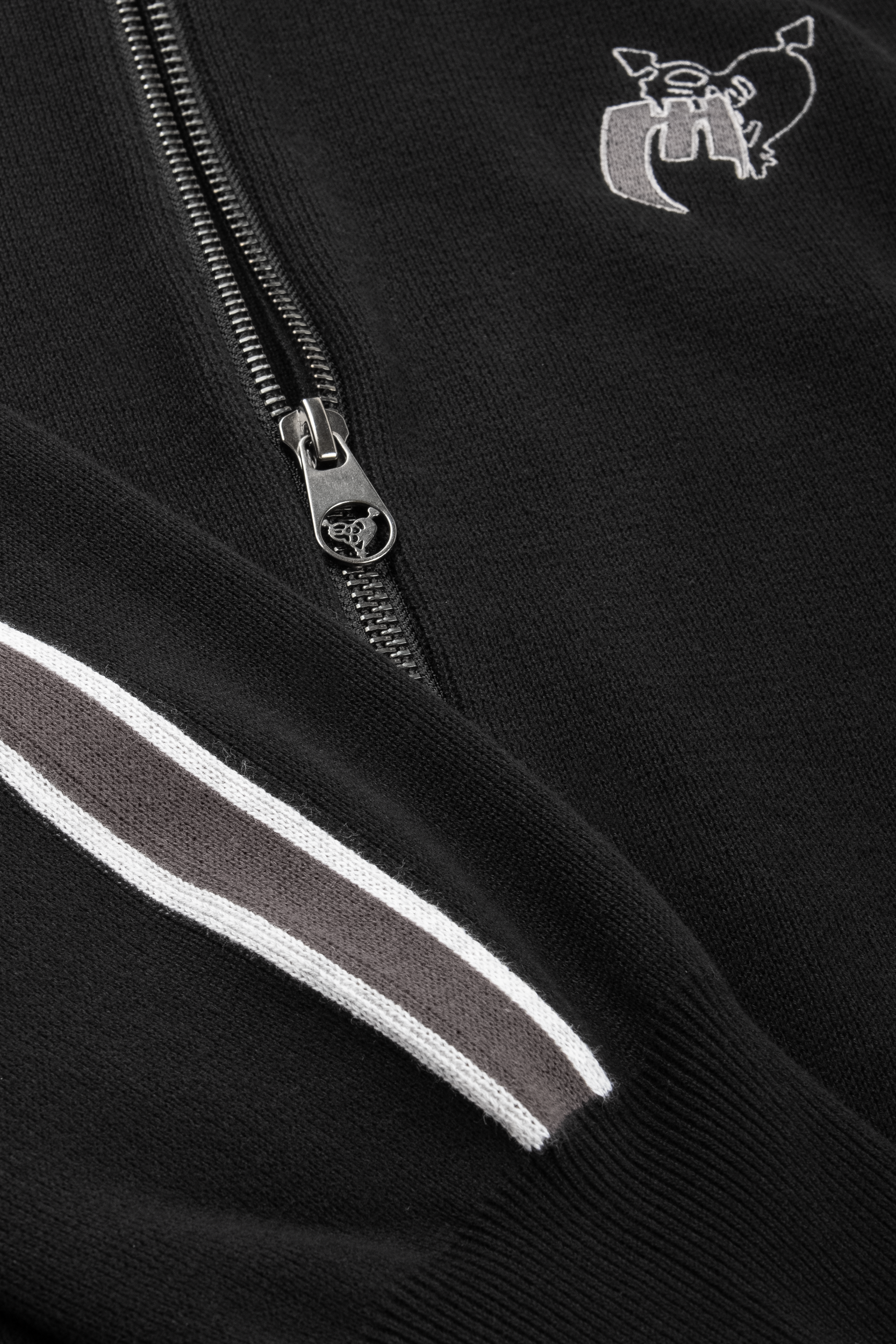 KNIT TRACK JACKET BLACK