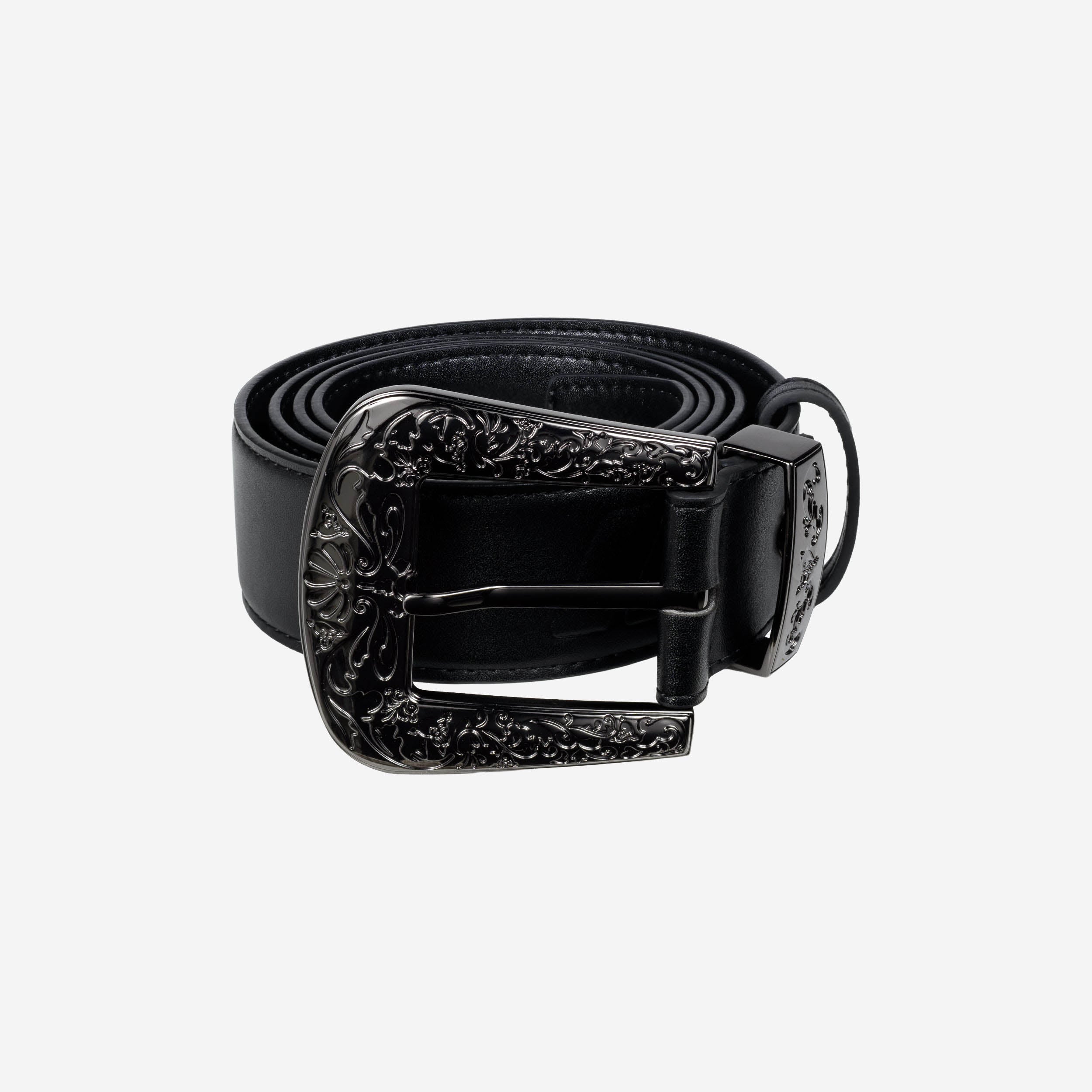 EMBOSSED WESTERN BELT BLACK