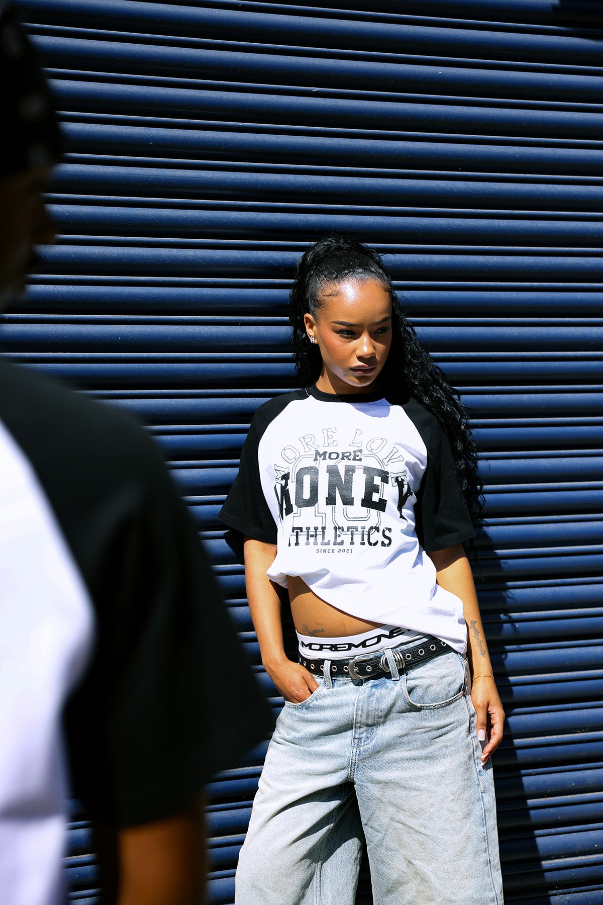 VINTAGE ATHL. RAGLAN TEE WHITE/BLACK