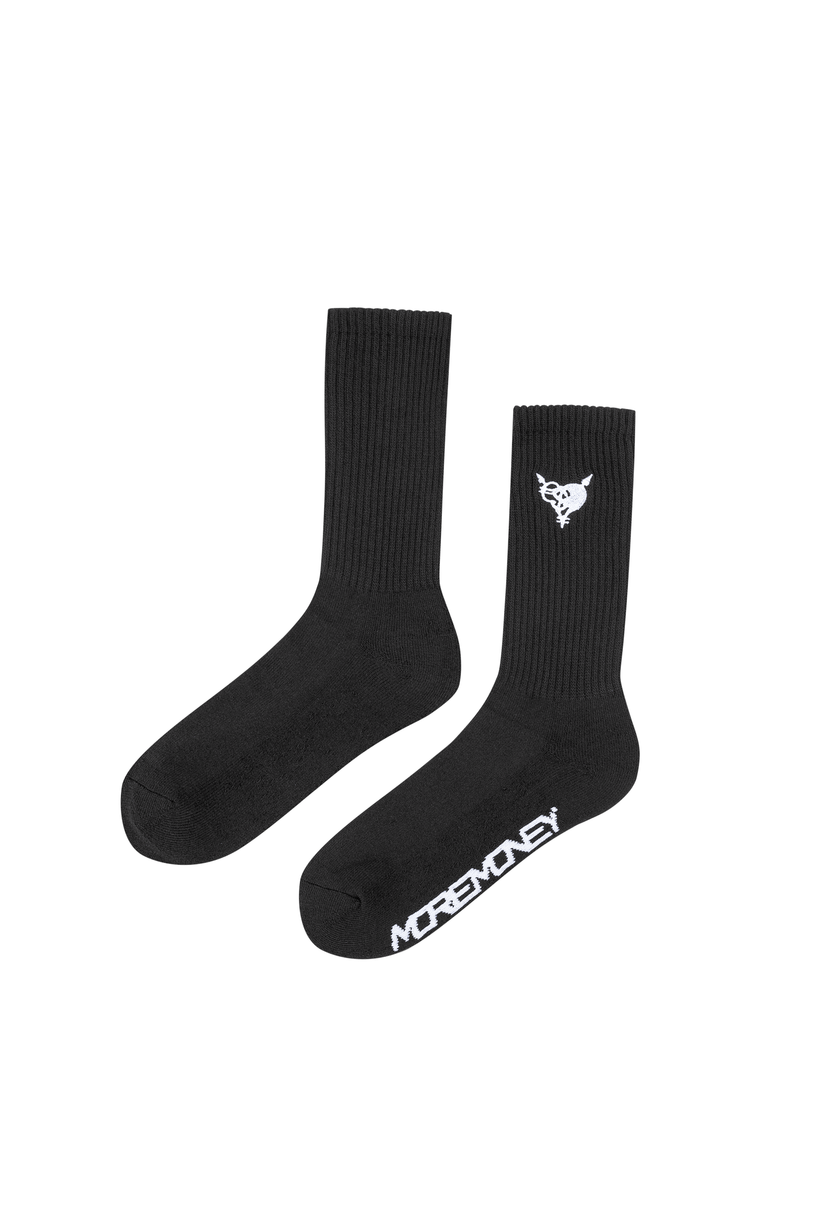 HEART LOGO BLACK SOCKS