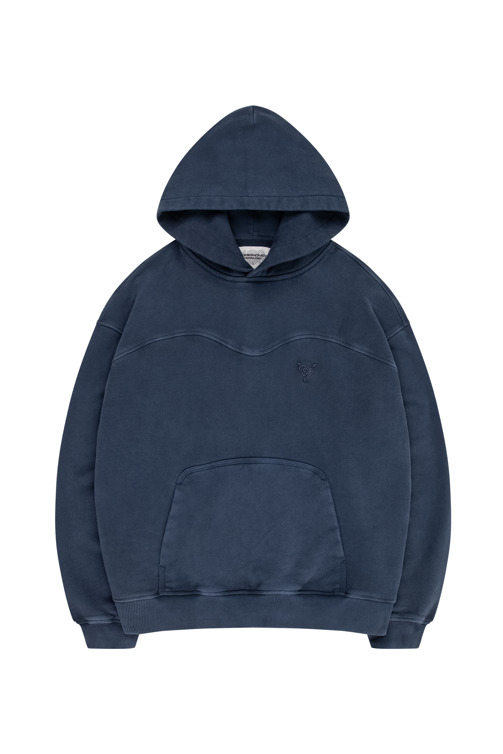 STACKS HOODIE DARK NAVY STONE WASHED