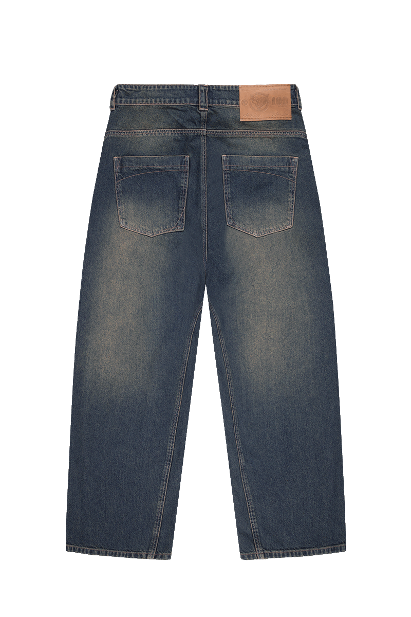 DISTINCTIVE BAGGY DENIM TEAL WASHED 