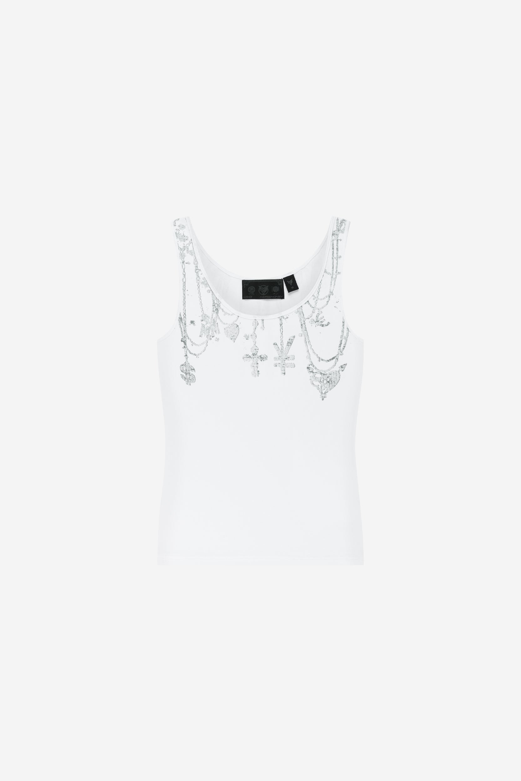 CHAINS GIRLS TOP WHITE