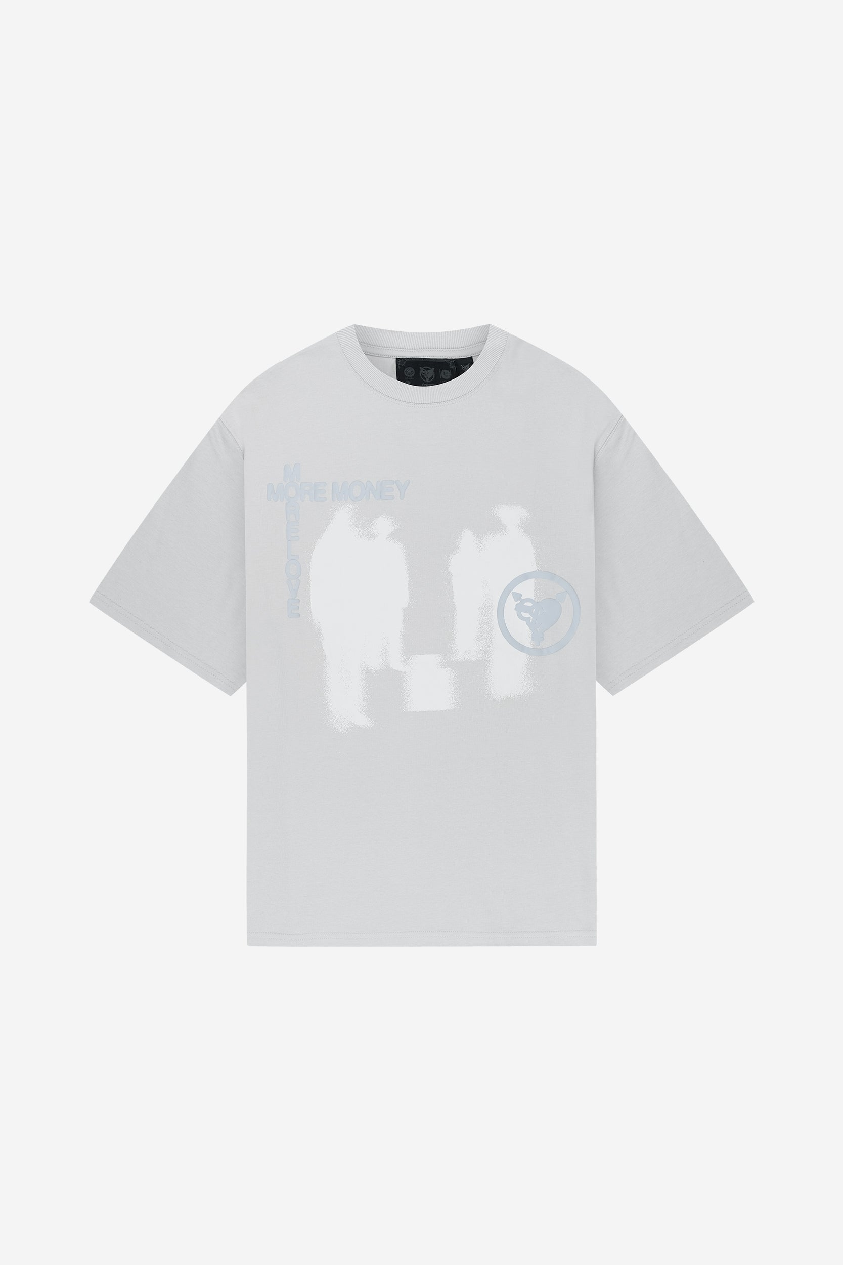 LOST BOND TEE LIGHT GREY + DISTINCTIVE DENIM BLACK
