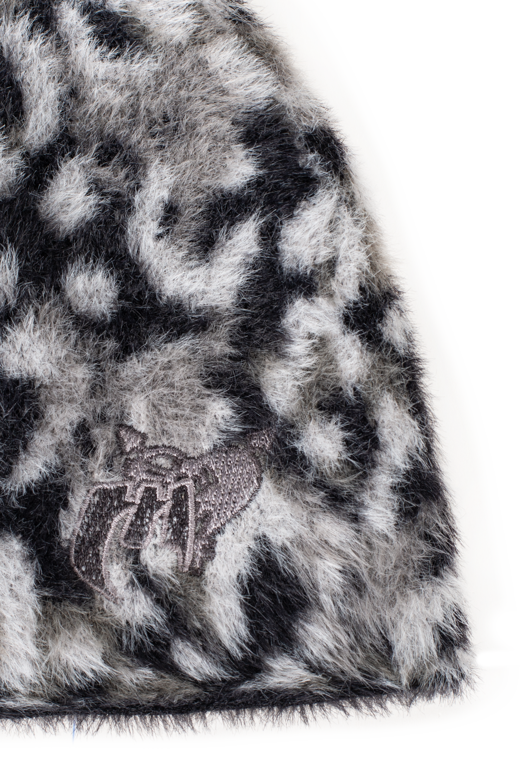 LEO FUR BEANIE GREY