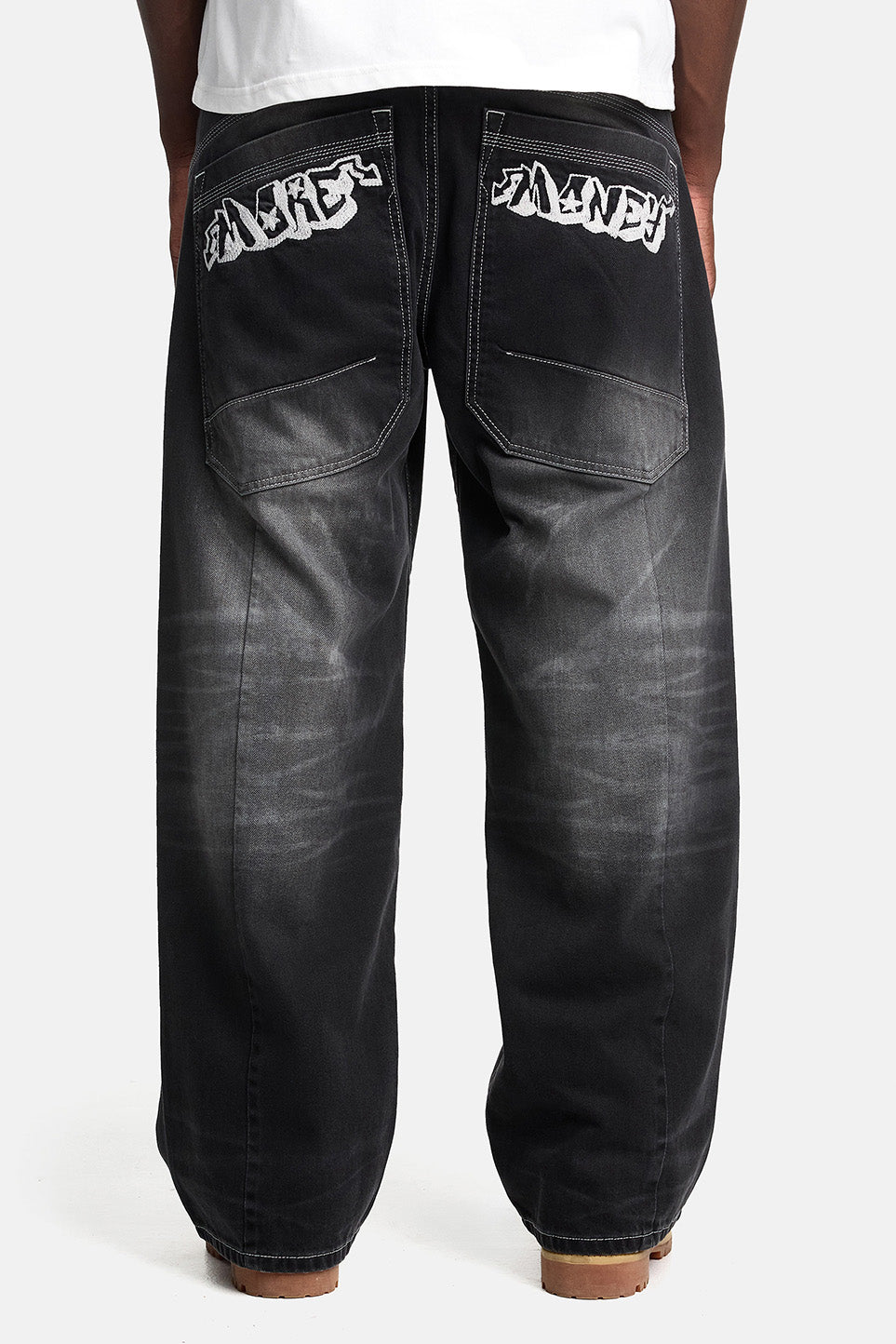 CRUNCHED DENIM BLACK WASHED 