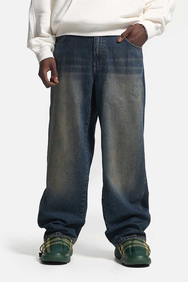 DISTINCTIVE BAGGY DENIM TEAL WASHED 