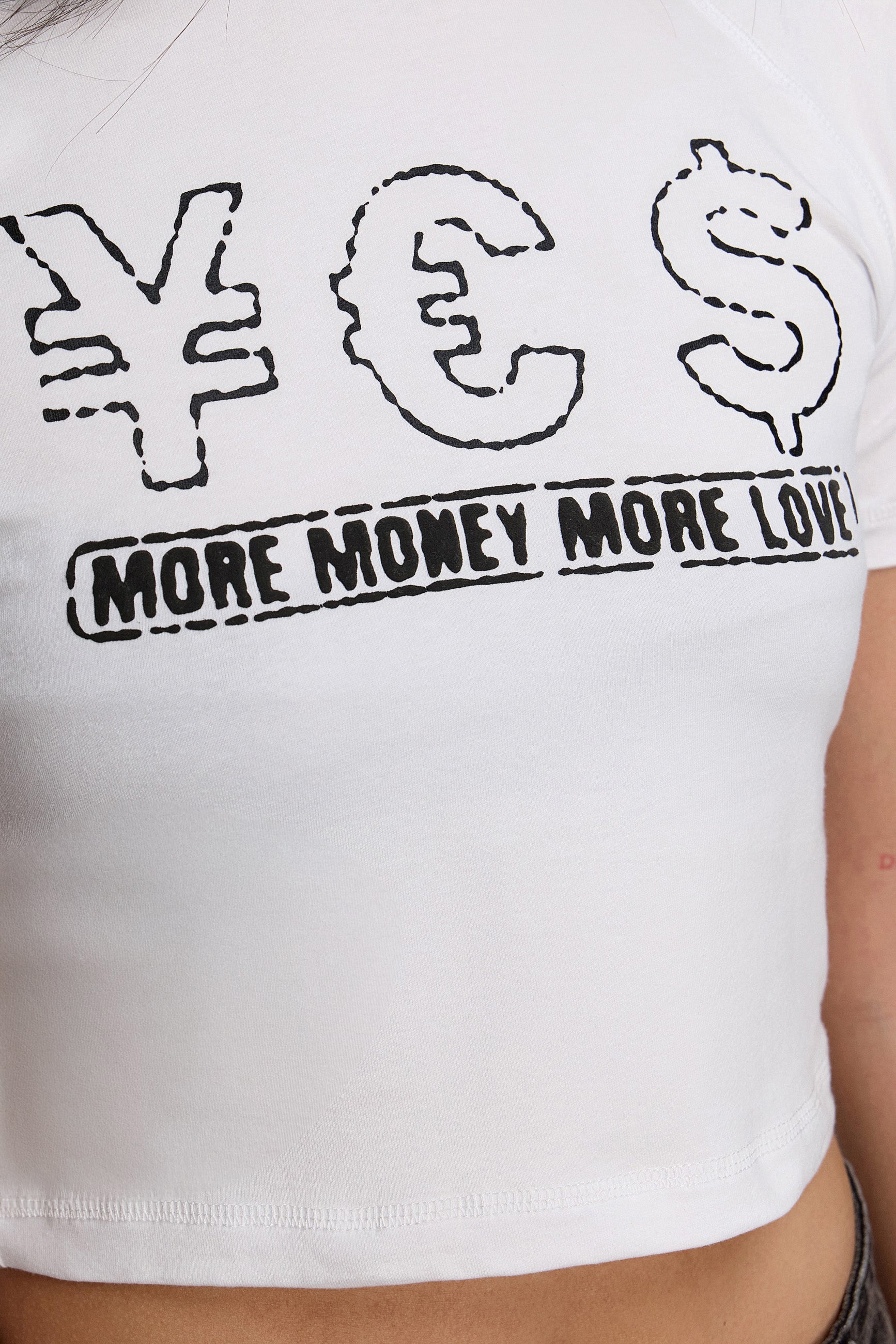 MORE MONEY YES CROP TOP