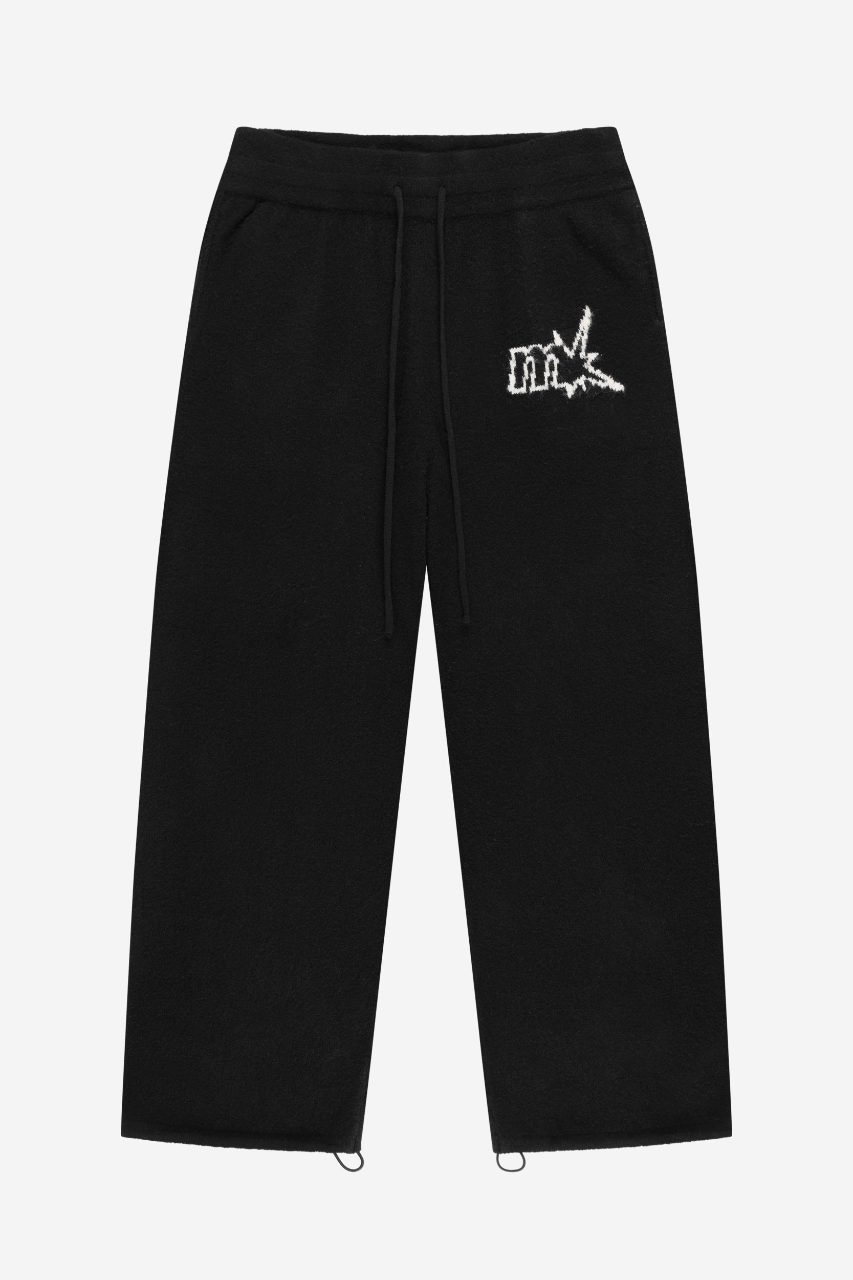 FUZZY KNIT JOGGER BLACK