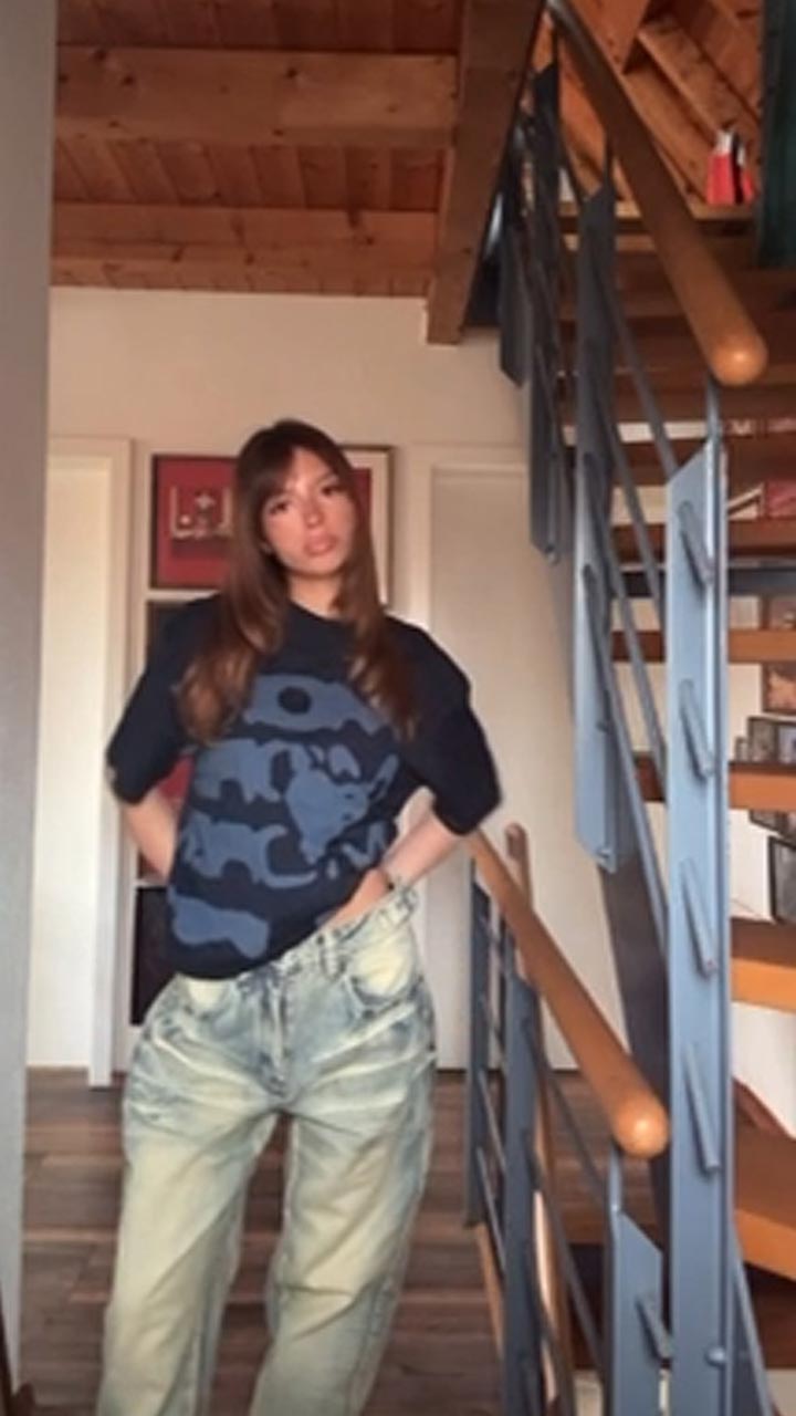 Load video: RadiantCashTeeNavy_UGC01