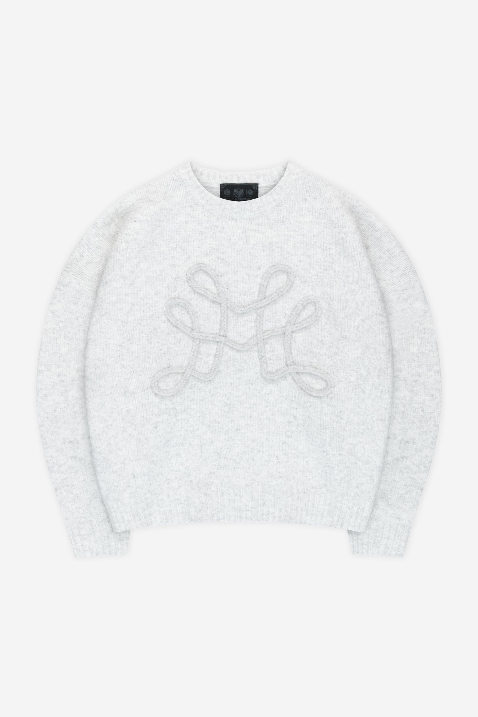 DA BIG M KNIT SWEATER GREY + DA BAGGY DENIM RAW