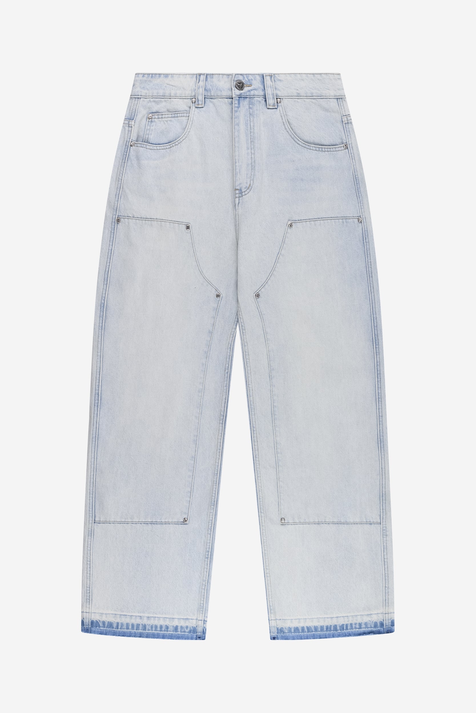 PLUS RHINESTONE FLANNEL GREY + RHINESTONE CARPENTER DENIM BLUE