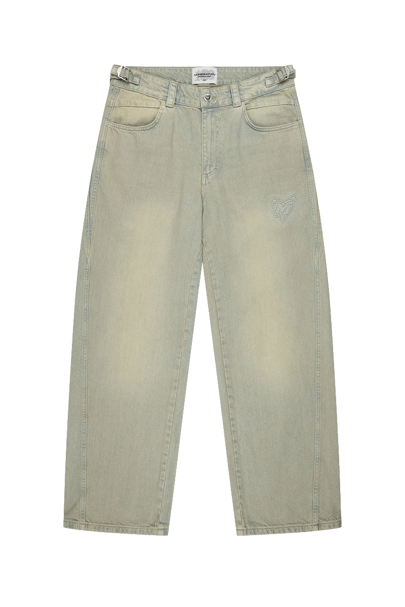 DISTINCTIVE BAGGY DENIM MID BLUE WASHED