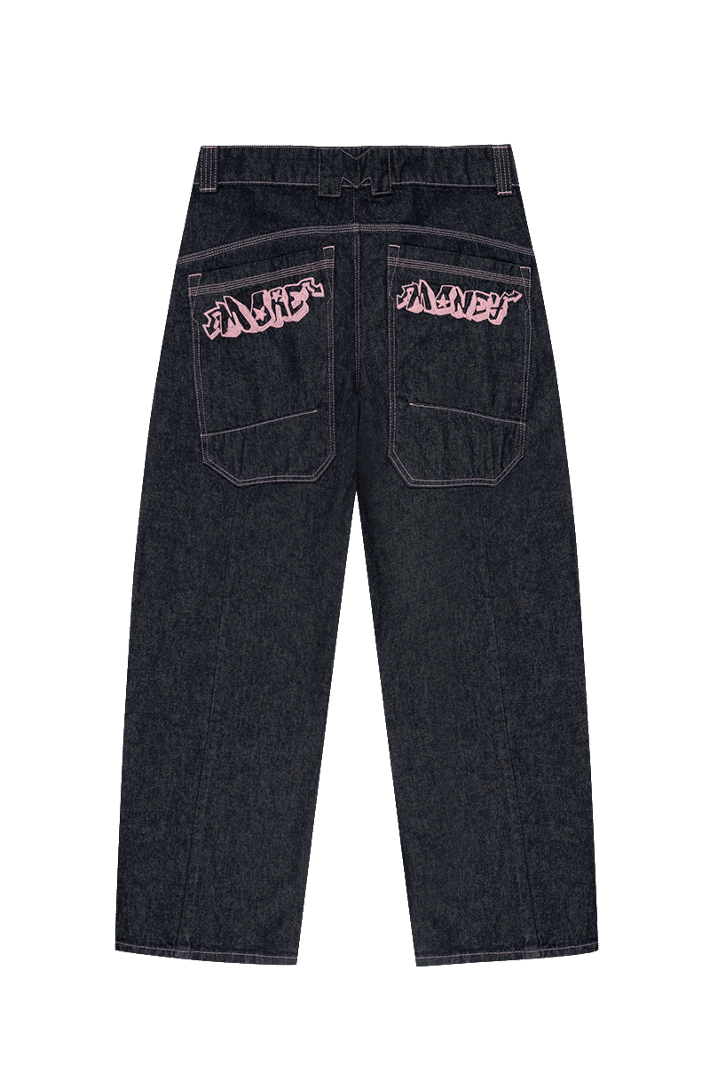 PINK STITCH DENIM INDIGO