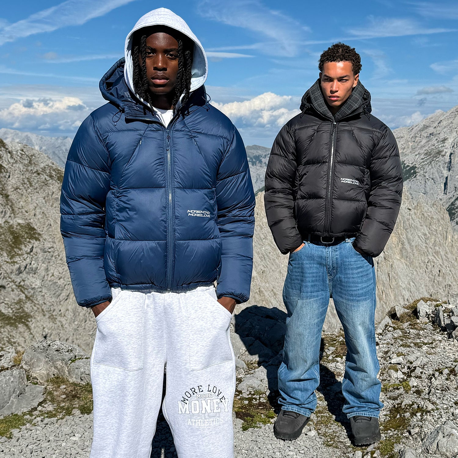 MORE MONEY BIG PUFFER NAVY