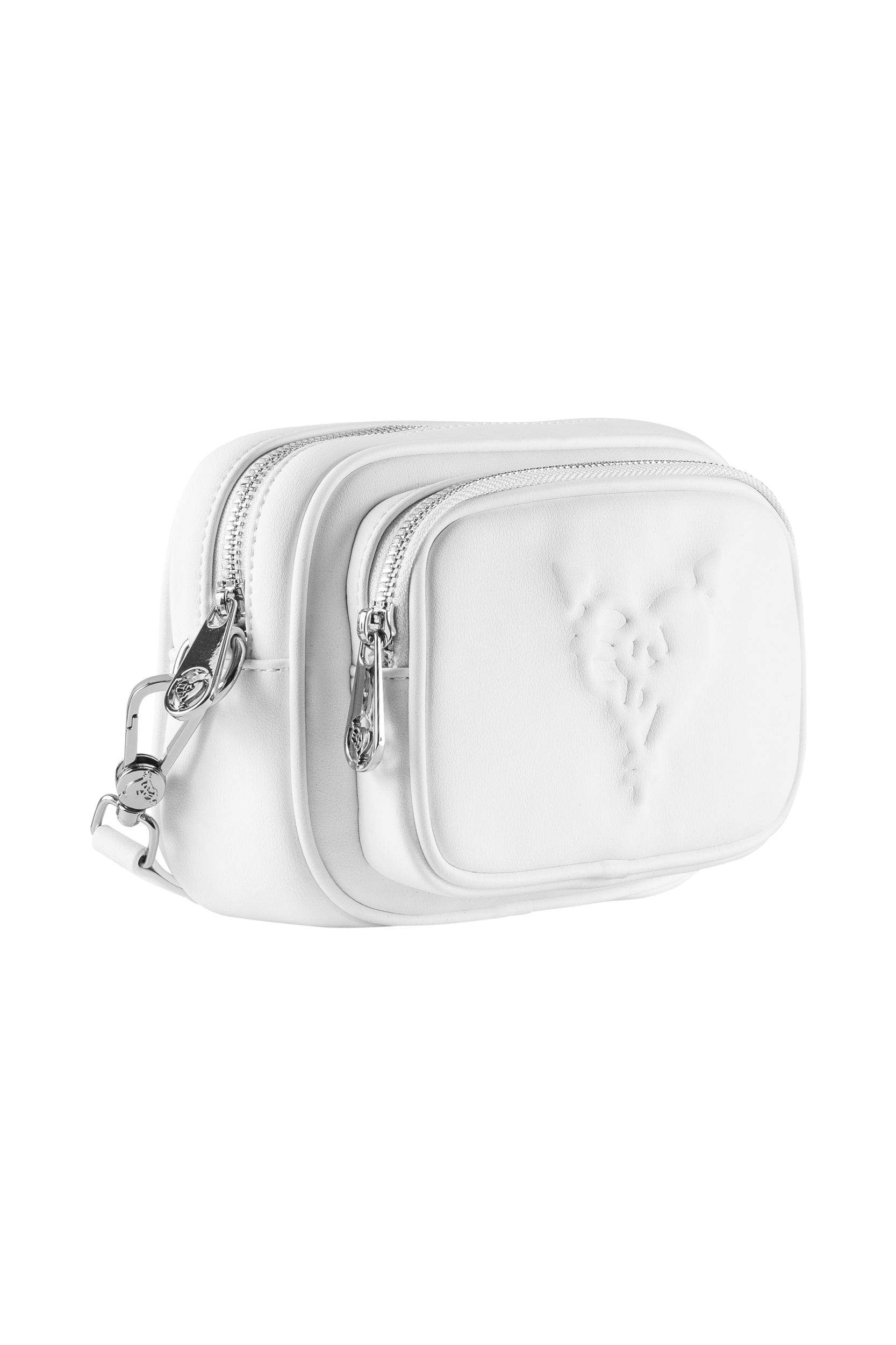 PUNCHED HEART SHOULDER BAG WHITE