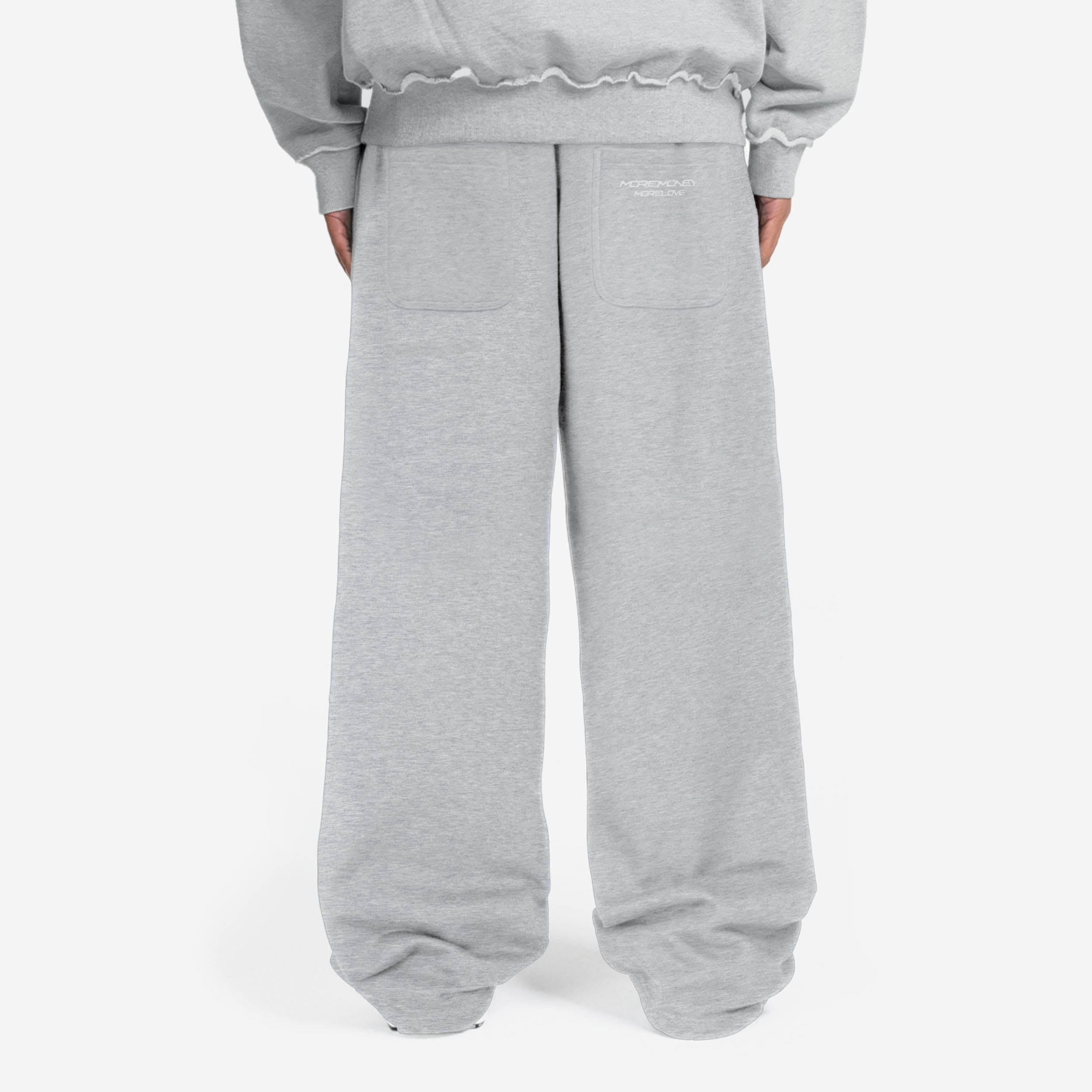 OPEN LEG JOGGER GREY MELANGE