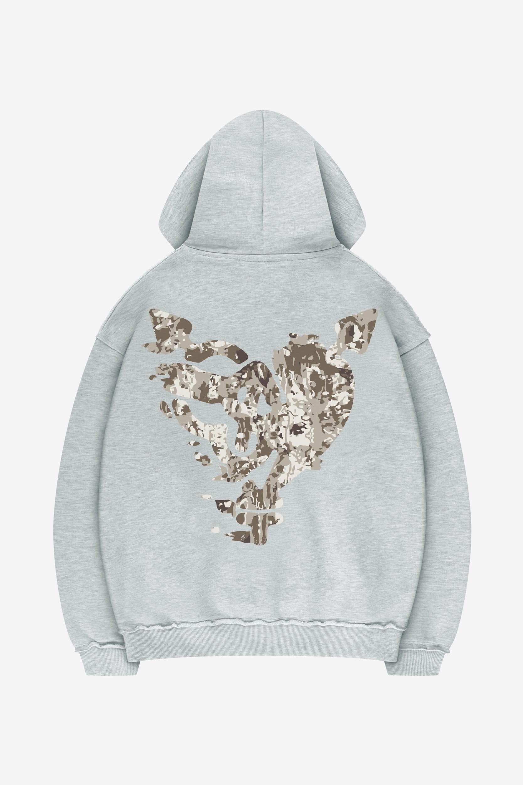 MONEY CALLING FLATLOOK HOODIE GRAY MELANGE
