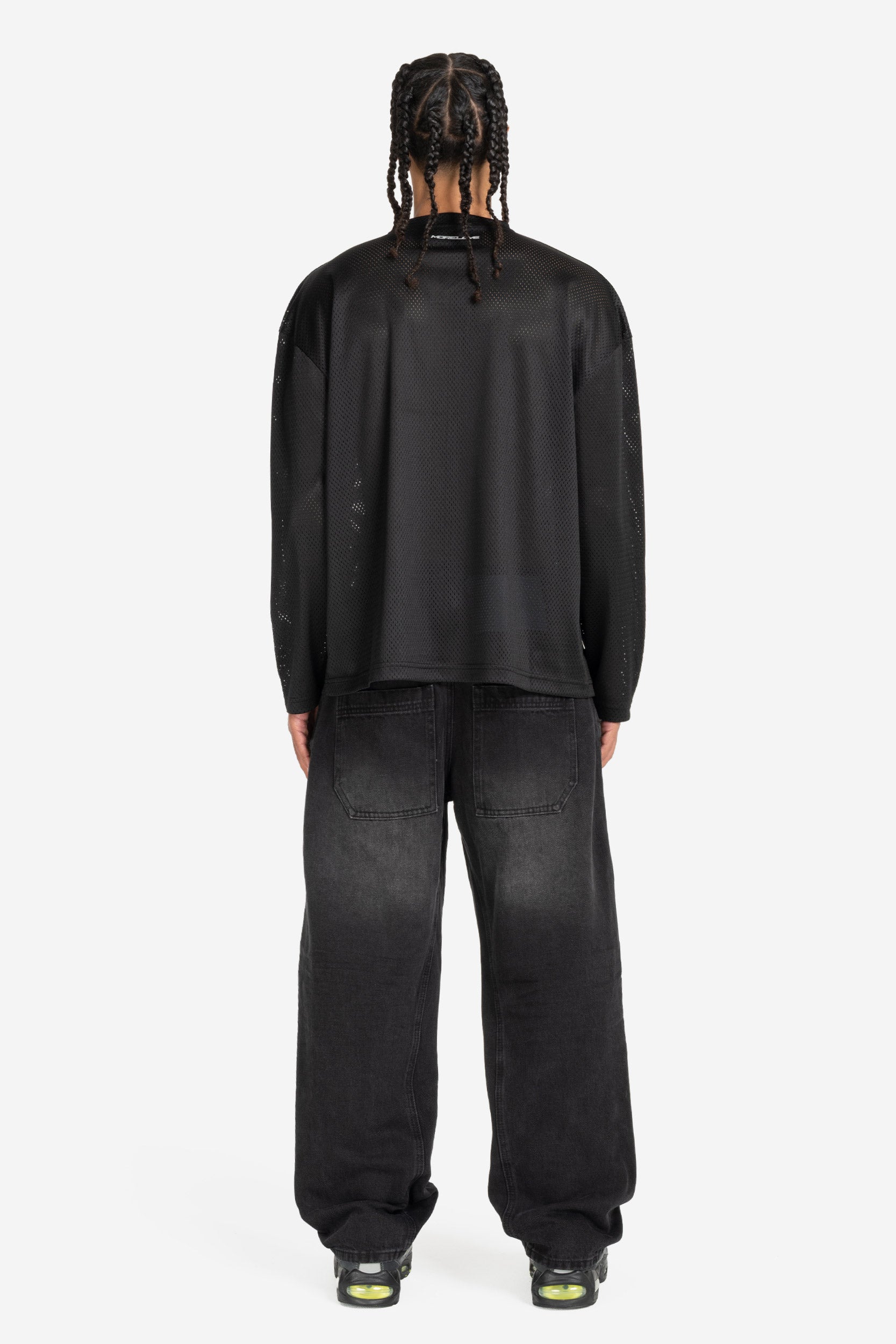 LONGSLEEVE MESH TEE BLACK