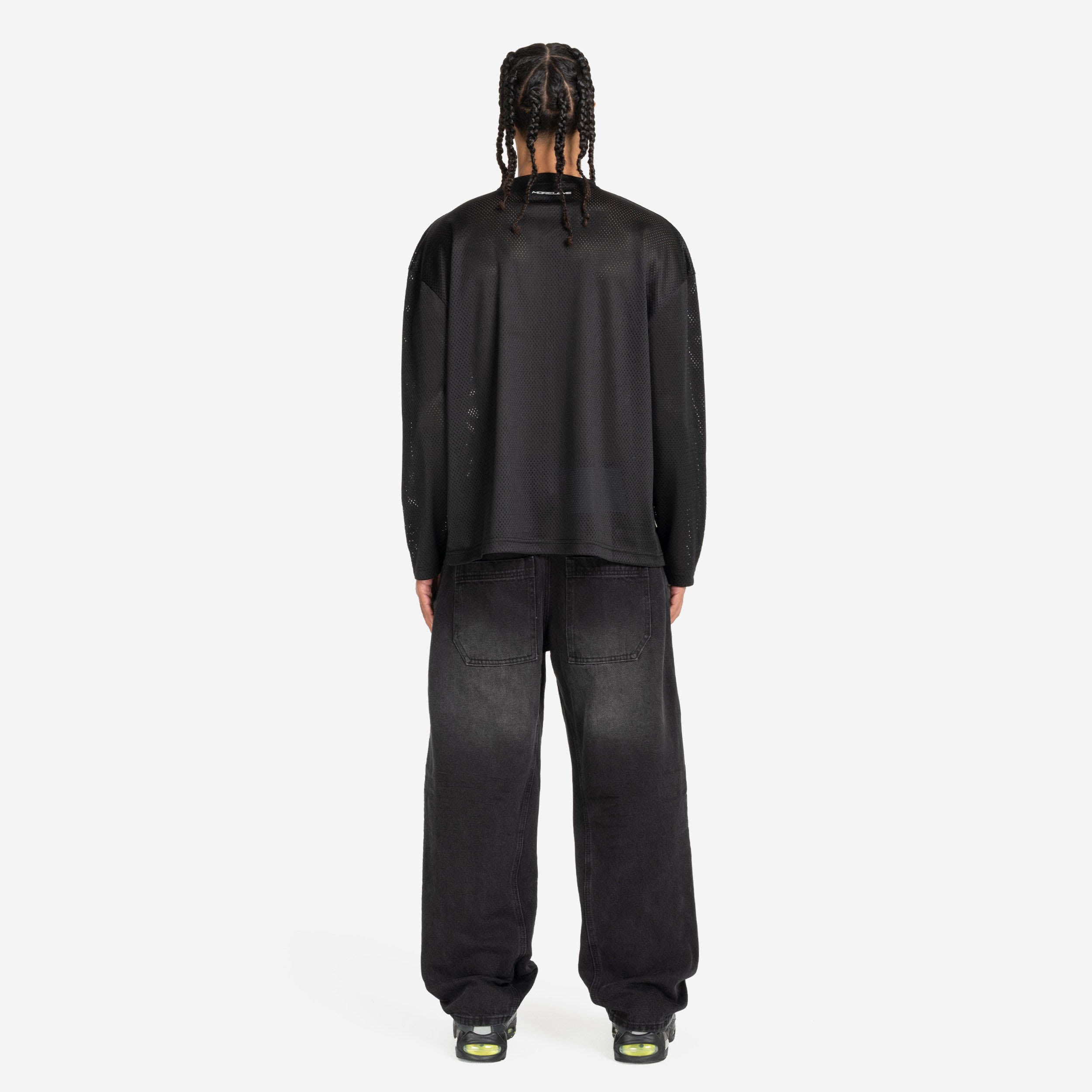 LONGSLEEVE MESH TEE BLACK