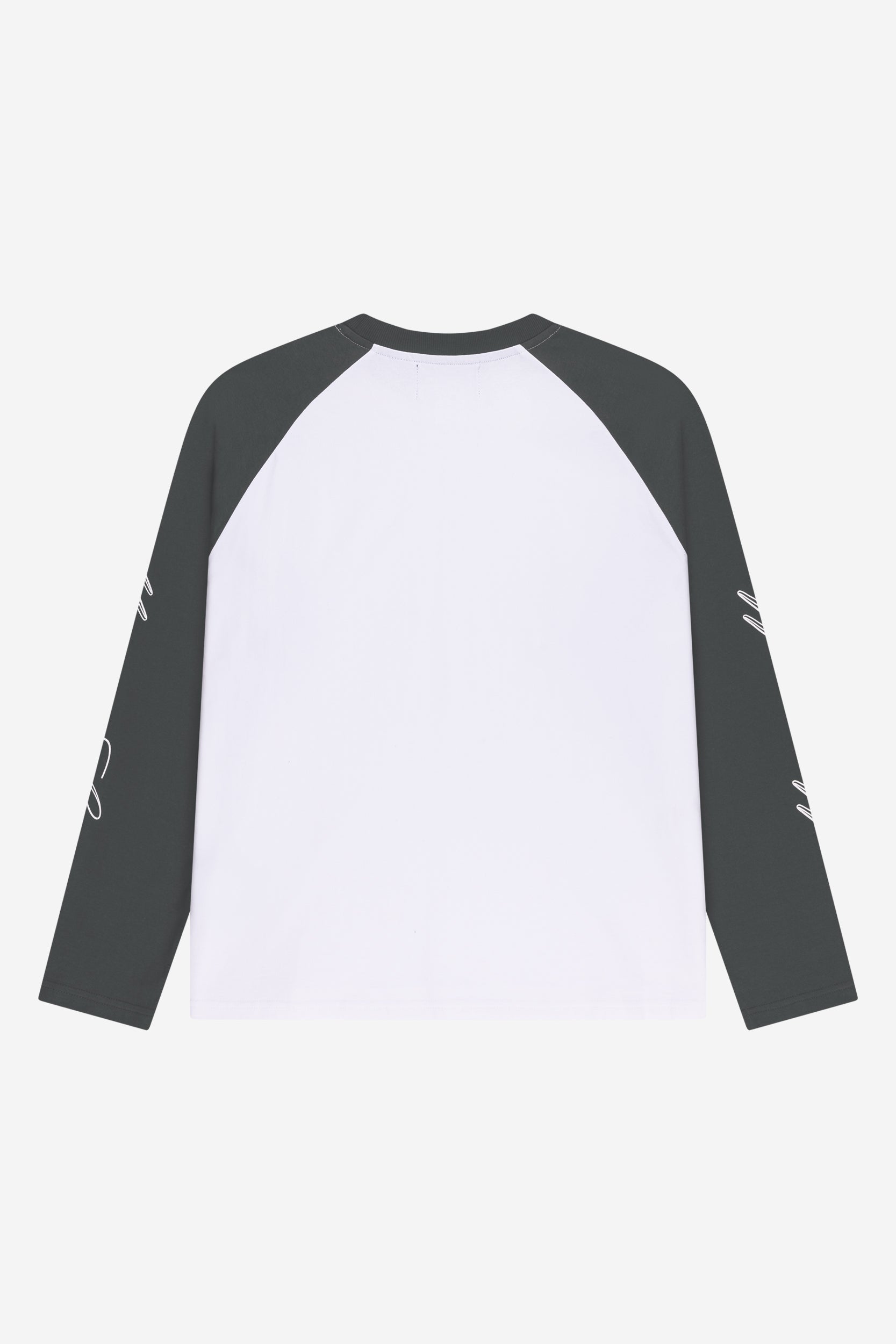 SCRIPT RAGLAN LONGSLEEVE DARK GREY
