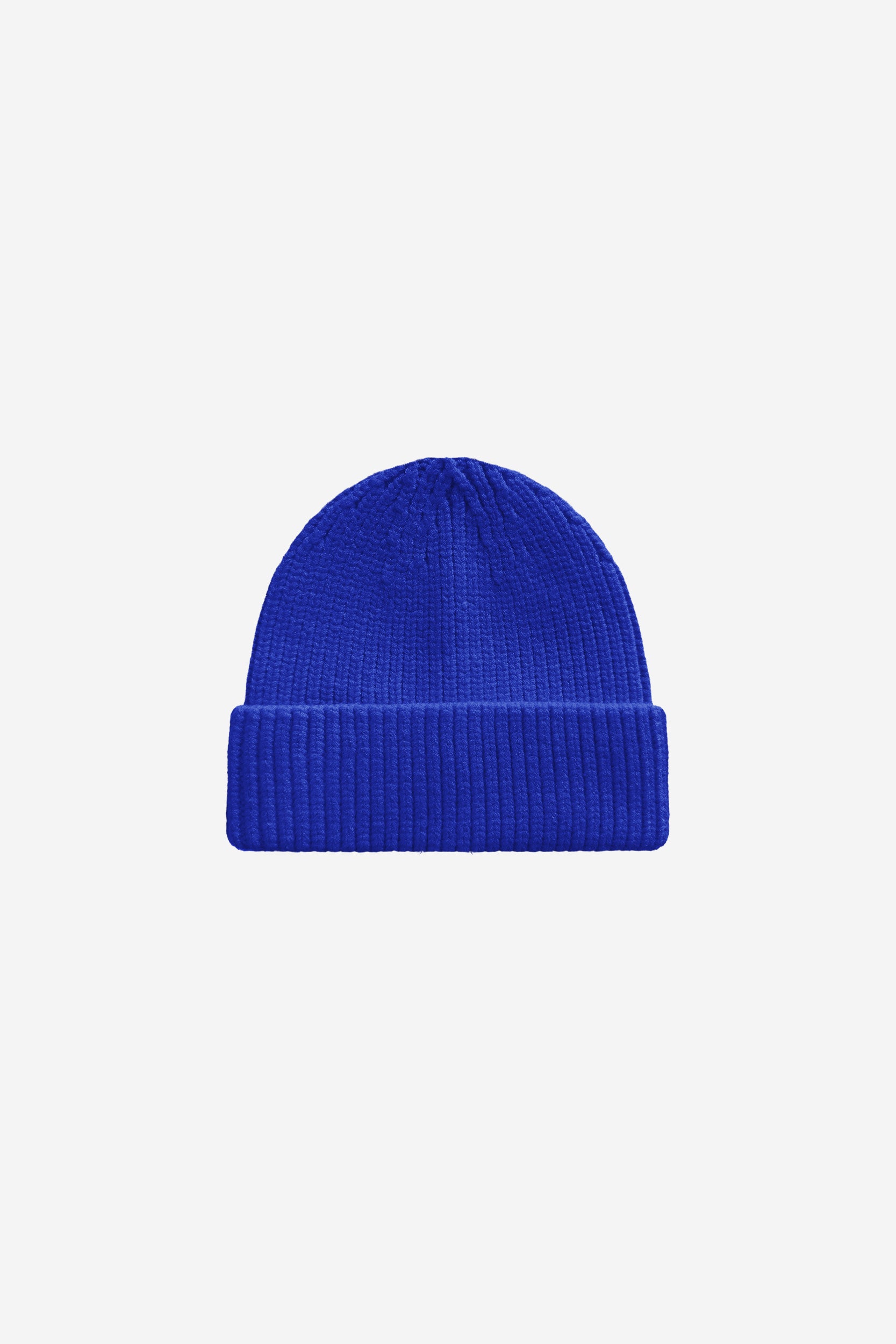 RIB KNIT BEANIE ROYAL BLUE