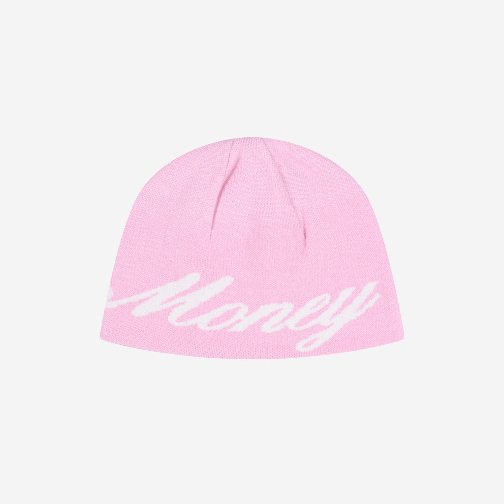 REVERSIBLE MORE MONEY MORE LOVE BEANIE PINK/NAVY