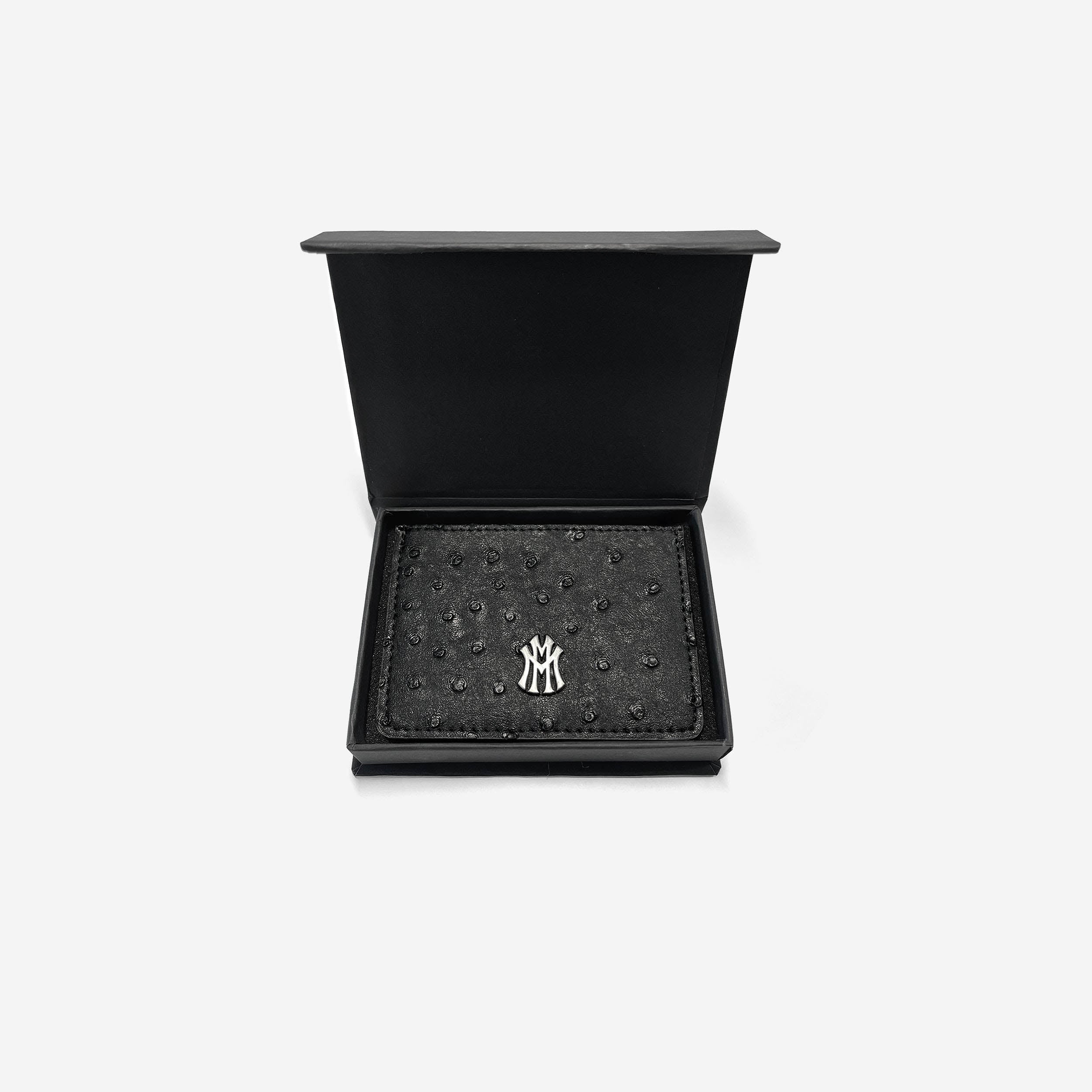 MM CARDHOLDER OSTRICH BLACK
