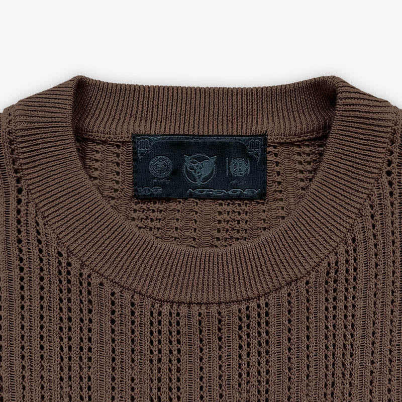 KNIT TEE JERSEY BROWN
