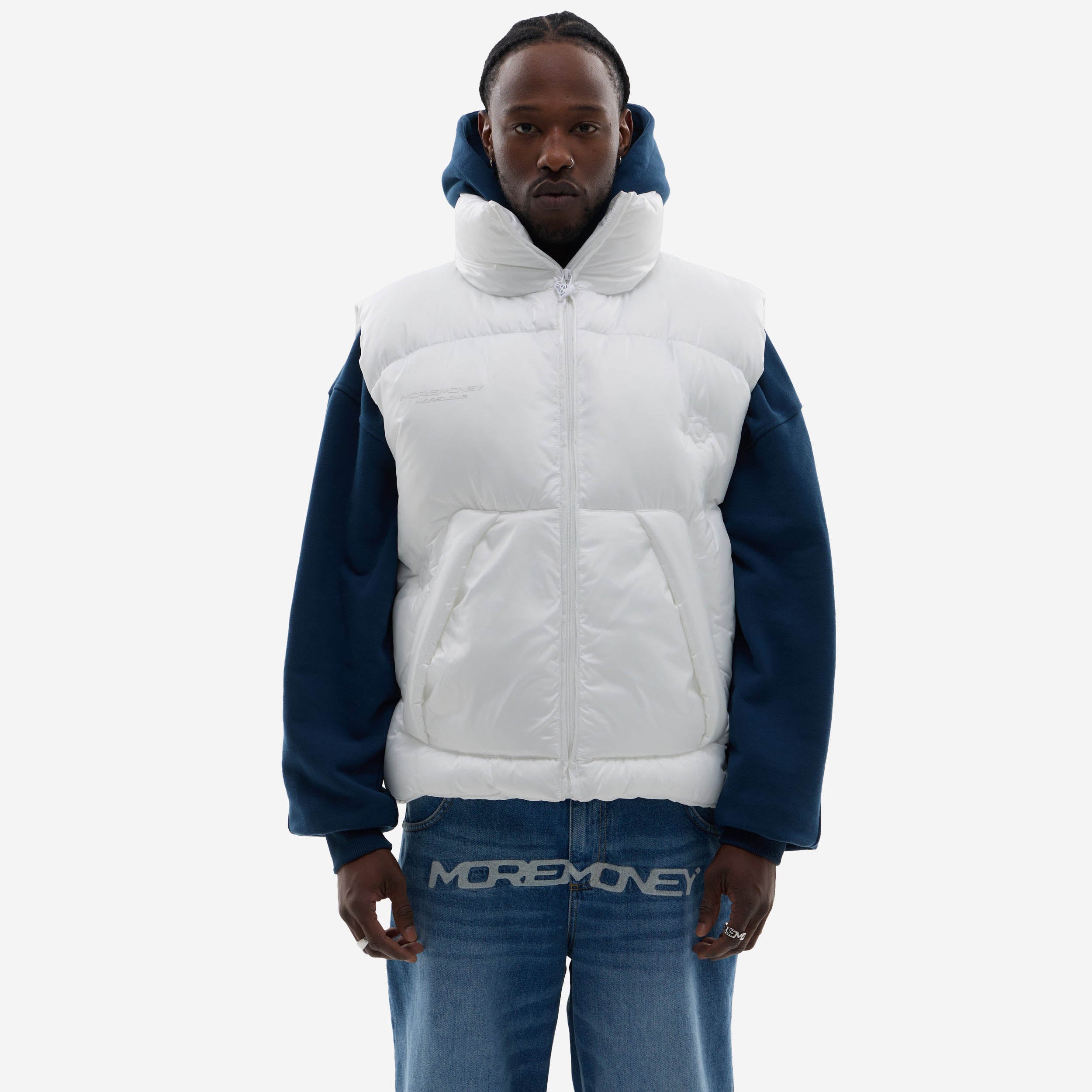 BULLET PUFFER VEST WHITE 