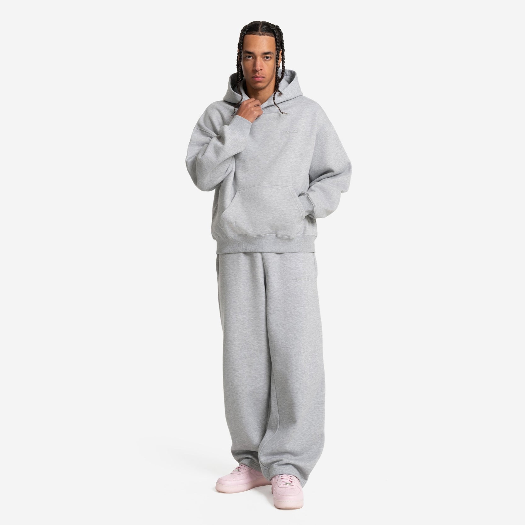 CLOUDS HOODIE + JOGGER GREY MELANGE