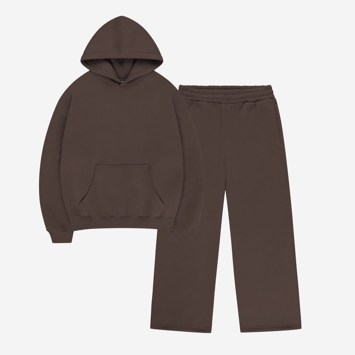 CLOUDS HOODIE + JOGGER BROWN