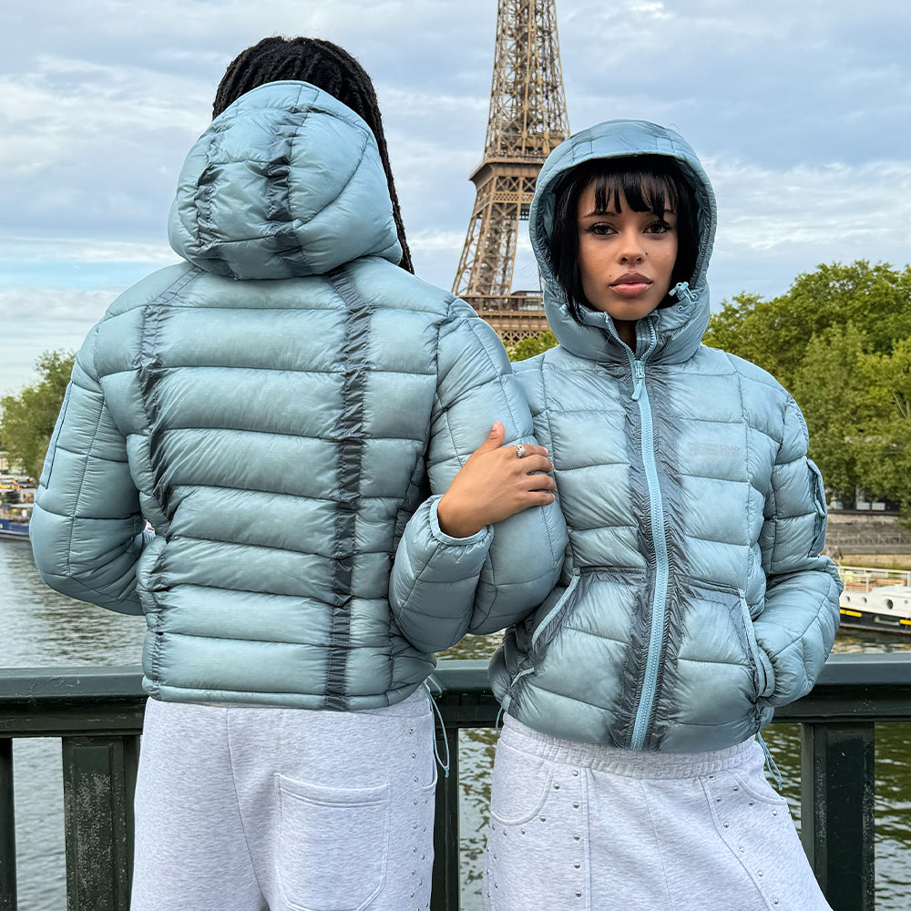 MORE MONEY SLIM PUFFER ICE BLUE
