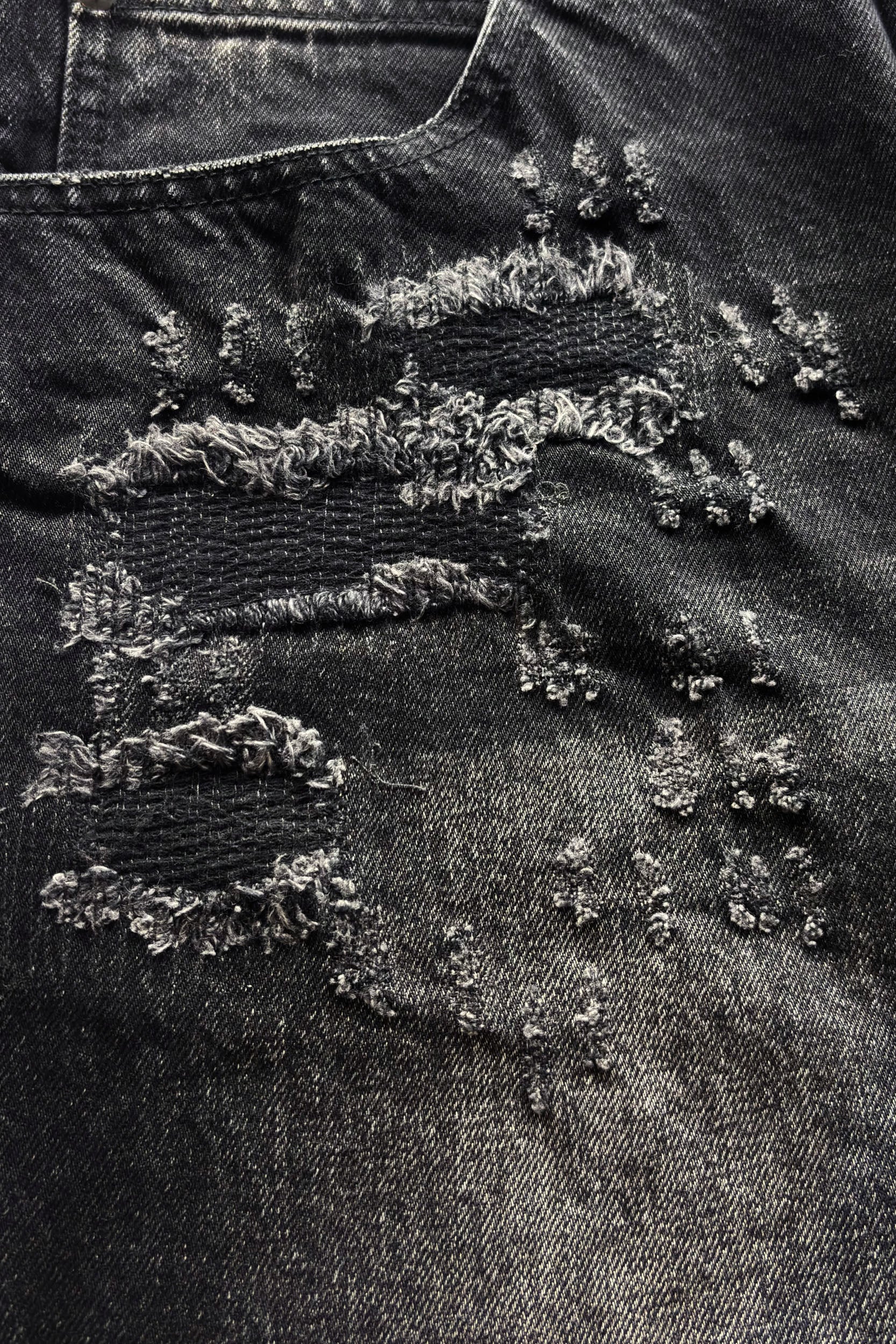 REPAIR DENIM BLACK IRON