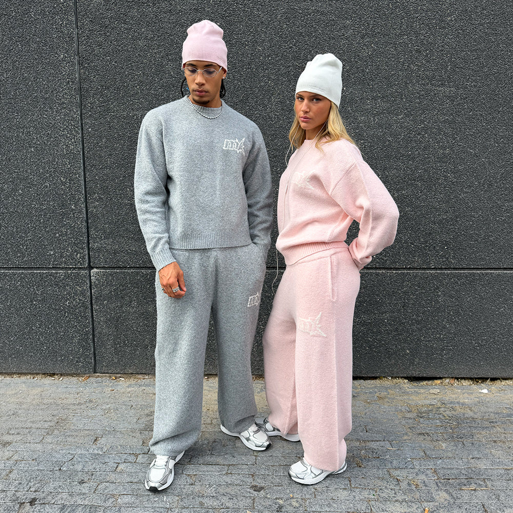 FUZZY KNIT JOGGER PINK
