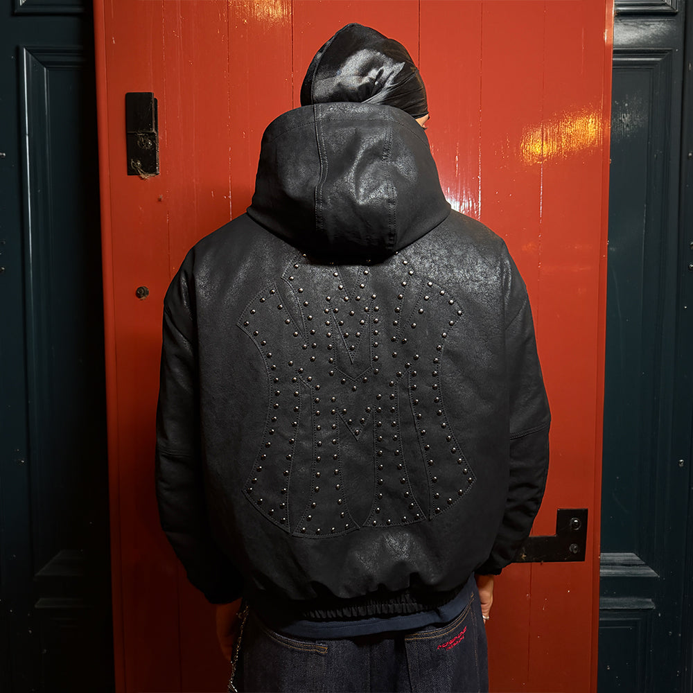 DA BIG M LEATHER JACKET BLACK